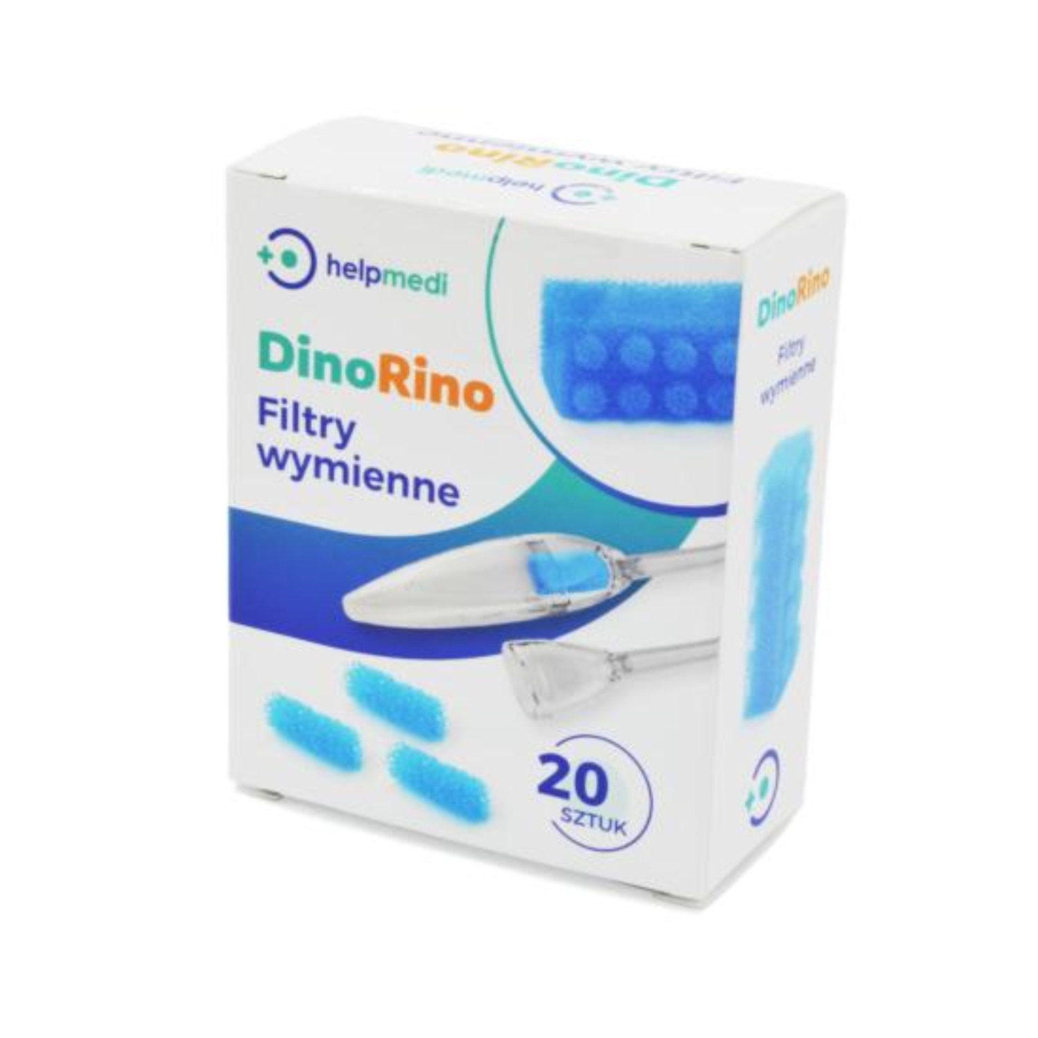 Helpmedi dinorino - filtry wymienne do ustnego aspiratora kataru, 20 sztuk