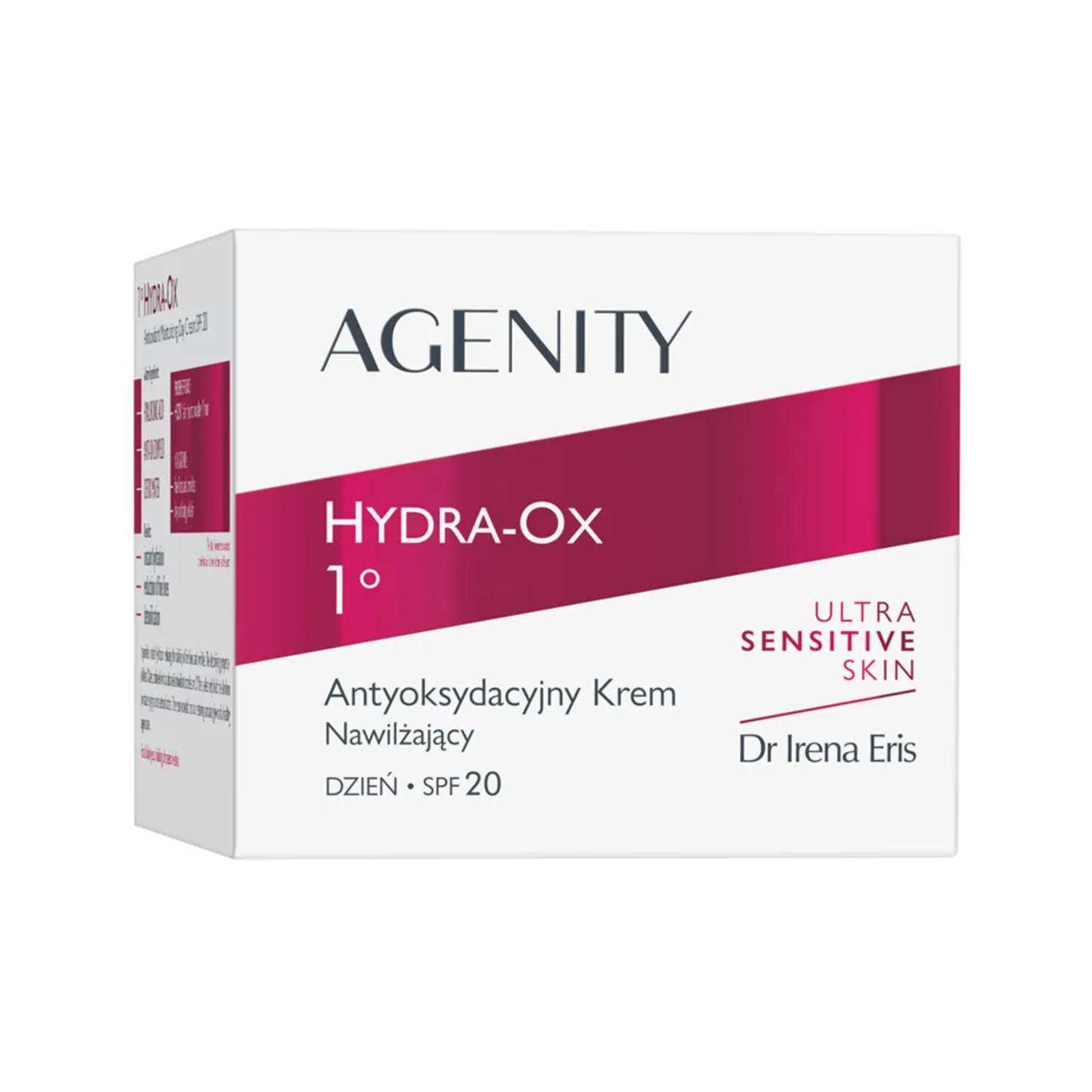 Agenity hydra-ox 1°- krem antyoksydacyjny nawilżający na dzień, spf 20, 50 ml