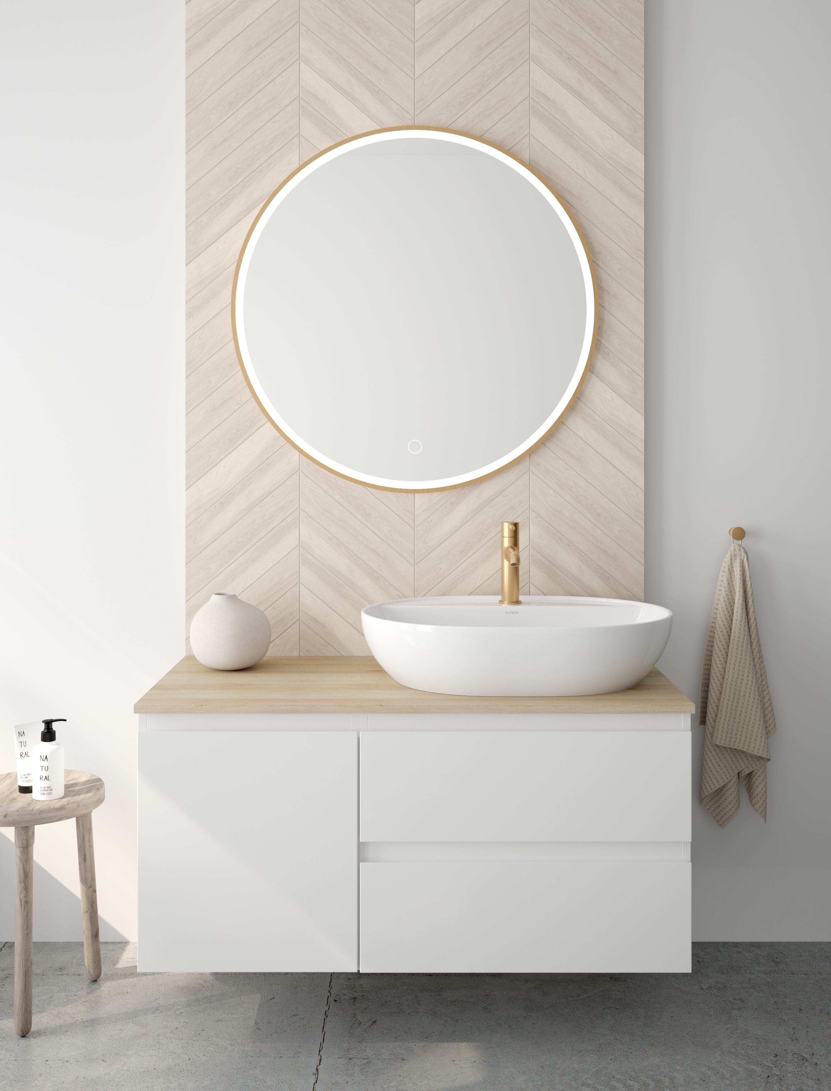 Oltens Vernal haczyk na ręcznik złoty połysk 80004800 - Wysyłka w 24h