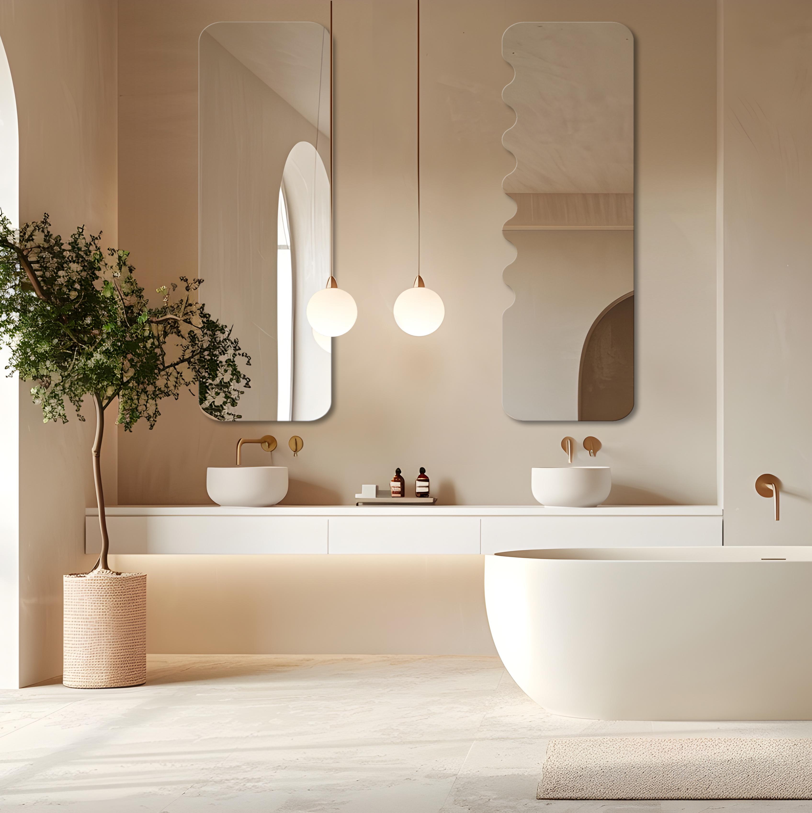 Guarda Harmony no.2 lustro 45x120 cm opti white BAS-HAR2-45X120-O