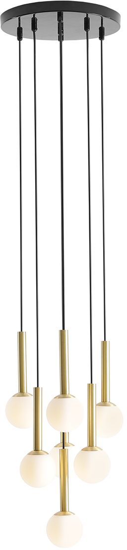 Aldex Riu 7 lampa wisząca 7x5W LED czarna/złota/biała 1103T1