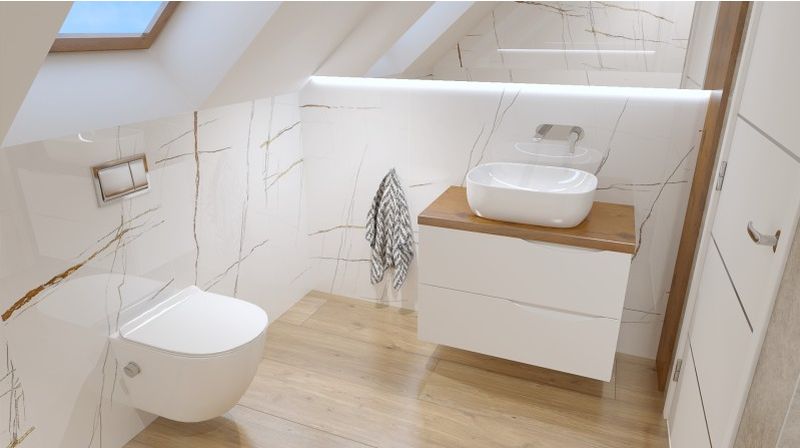 LaVita Kolorado szafka 60 cm podumywalkowa wisząca biały połysk