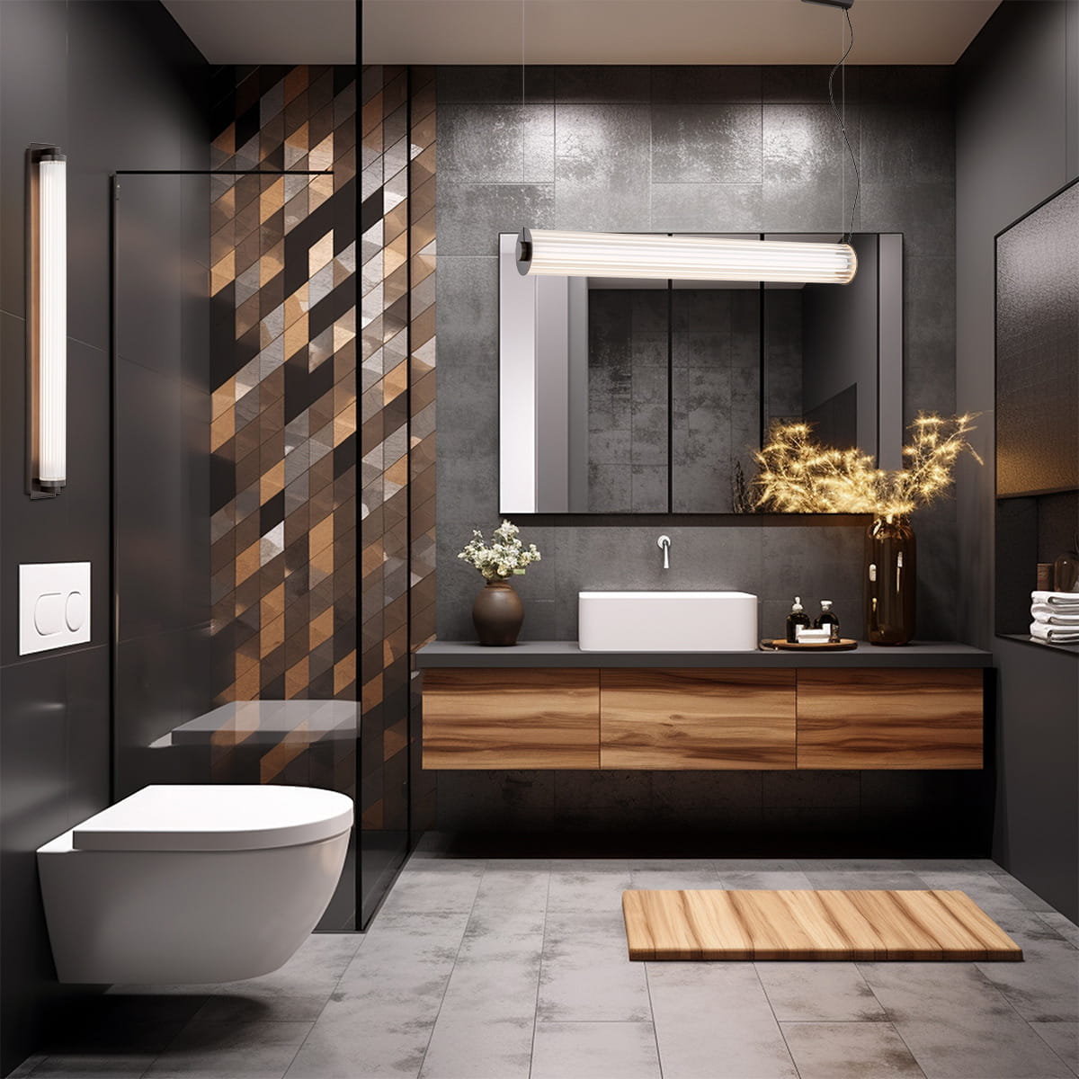 Argon Hampton lampa wisząca 1x90 W przezroczysta-tytan 8625