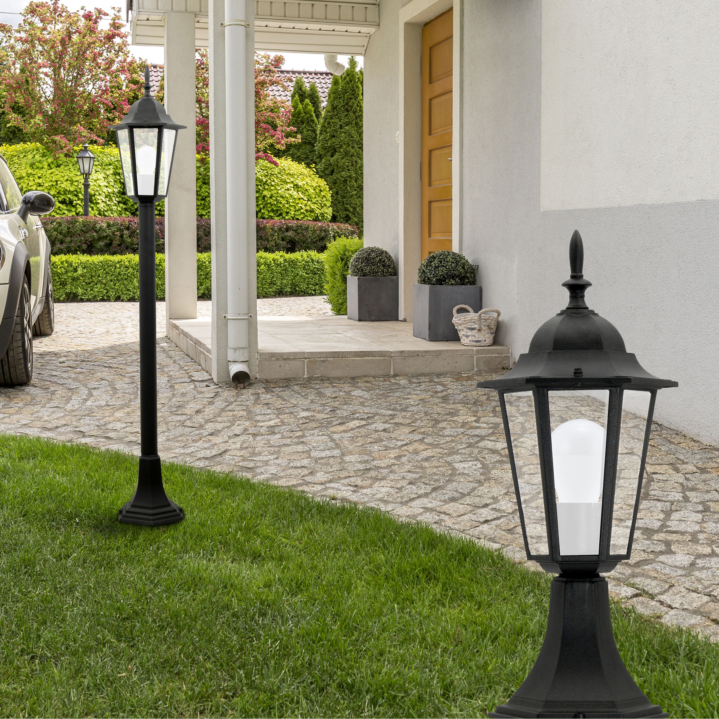 Goldlux Liguria lampa stojąca zewnętrzna 1x20 W czarna 201942