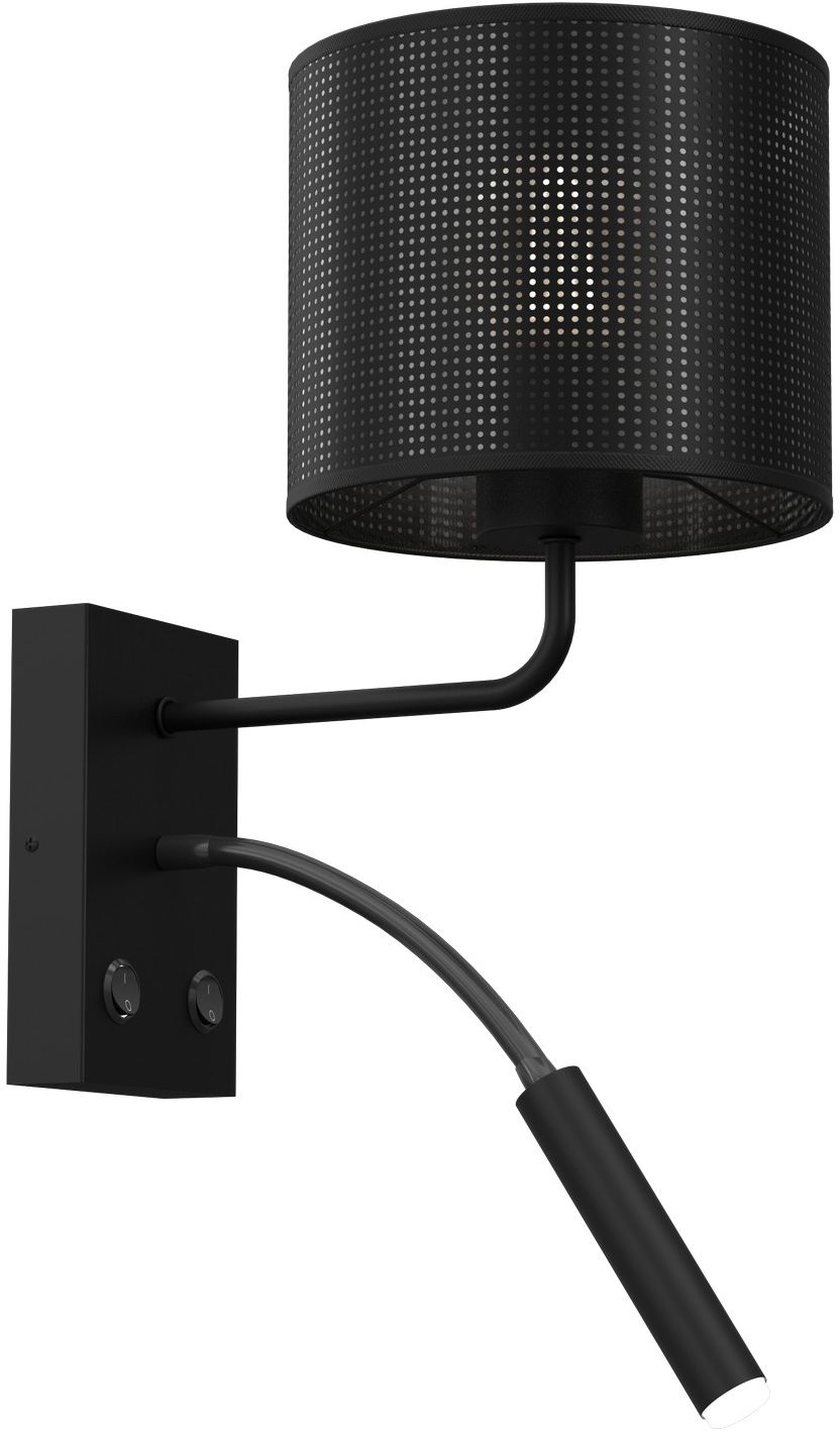 Luminex Loft Shade kinkiet 1x60W+1x8W czarny 5232