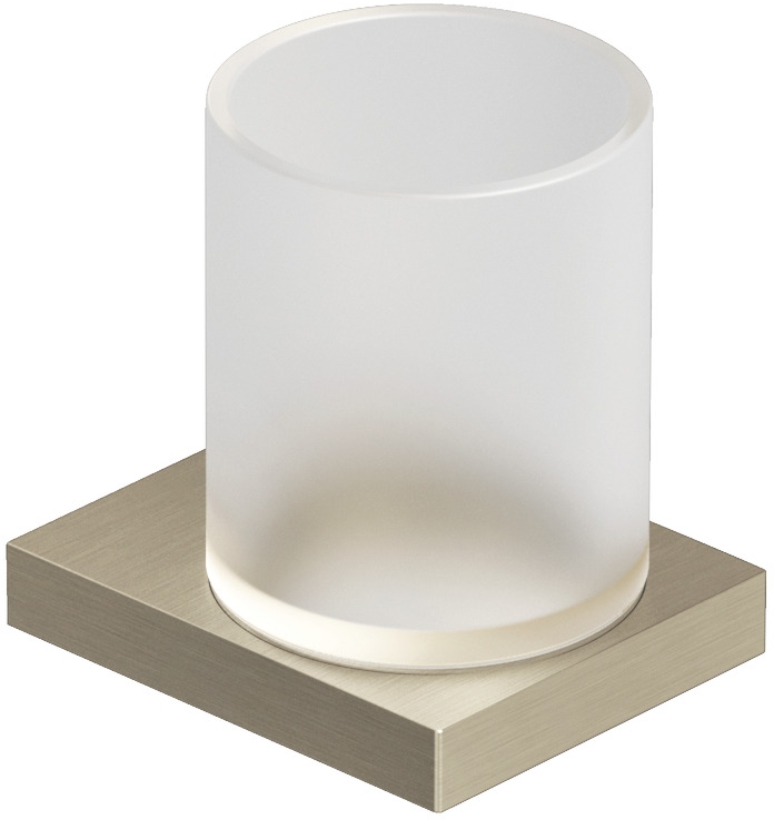 Kludi Vela C kubek do mycia zębów nikiel szczotkowany-biały mat 31975N5