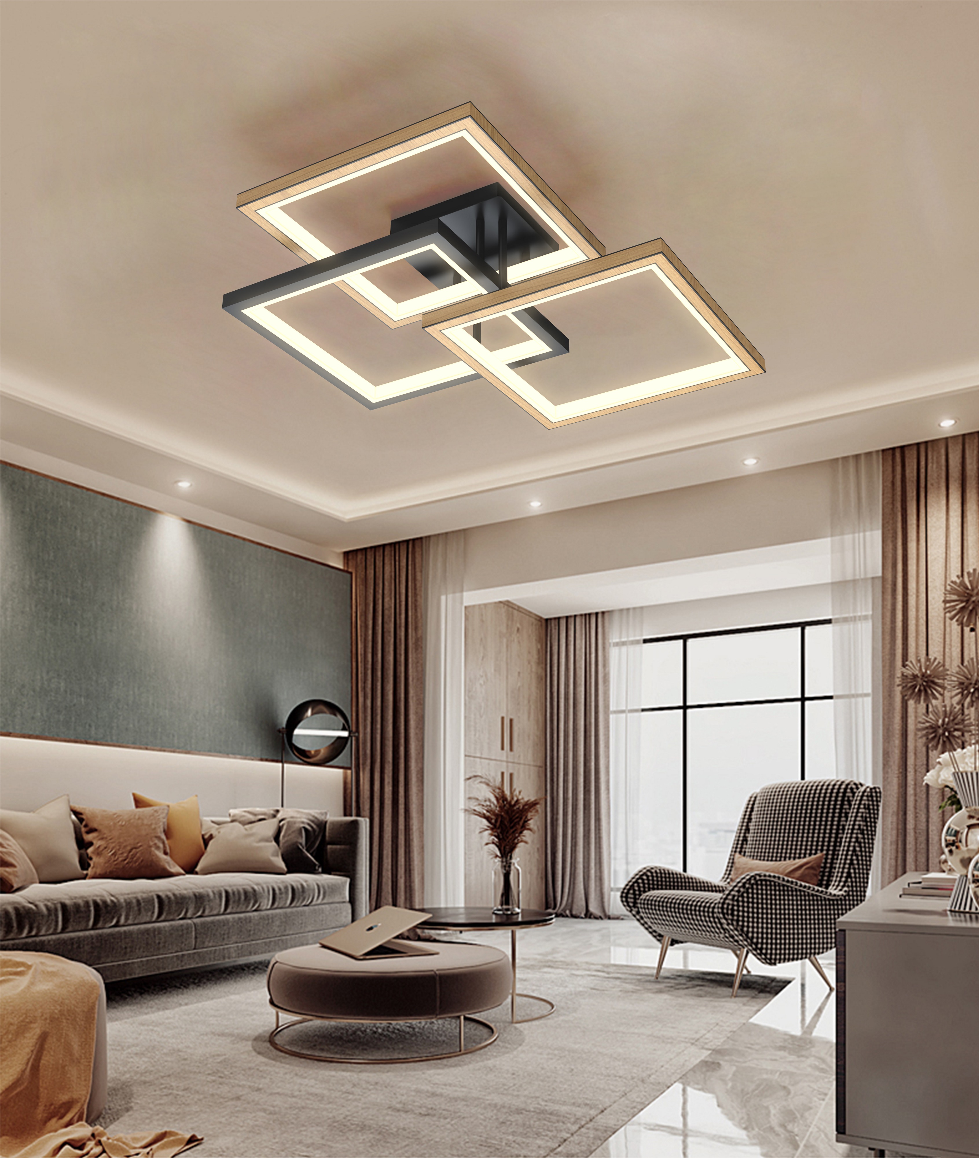 Wofi Matera lampa podsufitowa 3x13,3 W czarna 9022-306S