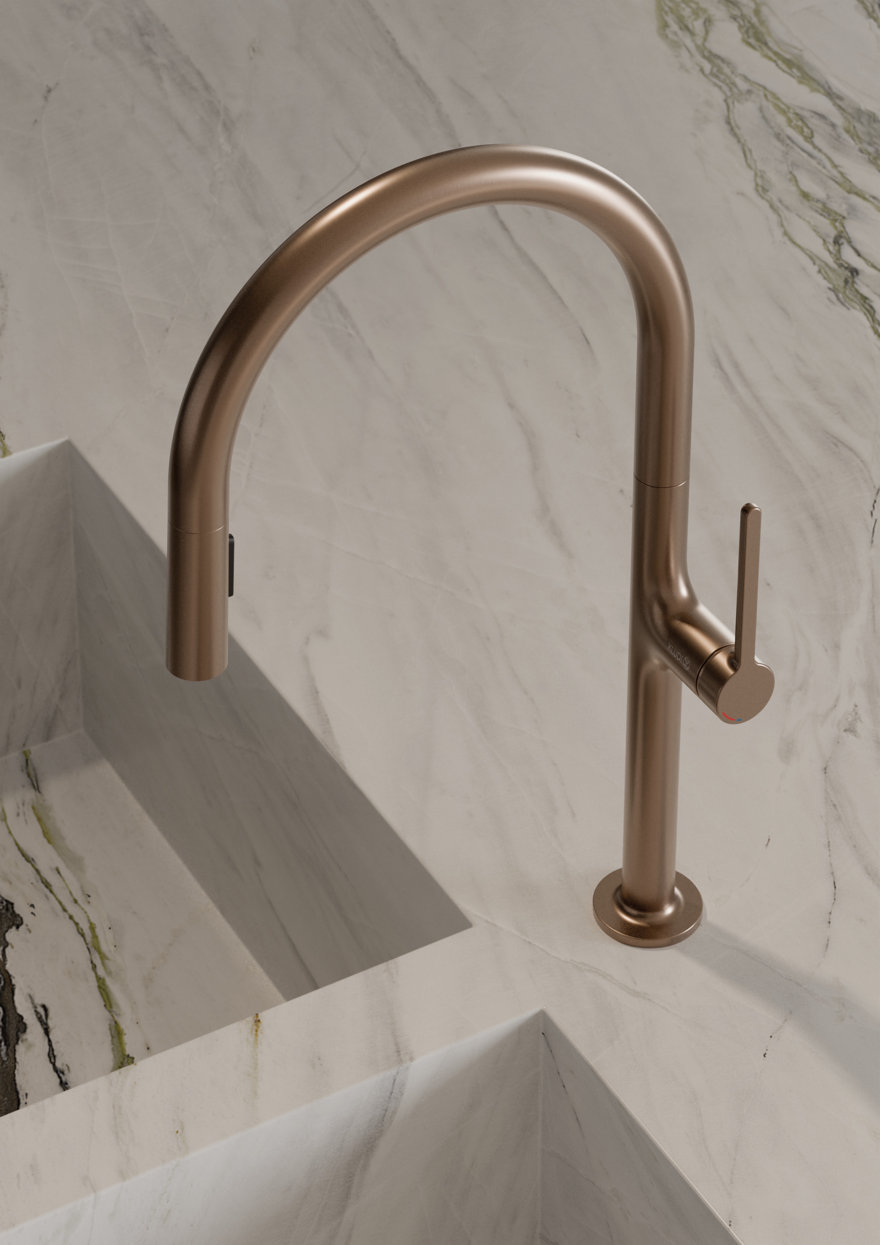 Kludi Reef bateria kuchenna stojąca brąz szczotkowany 50851N175