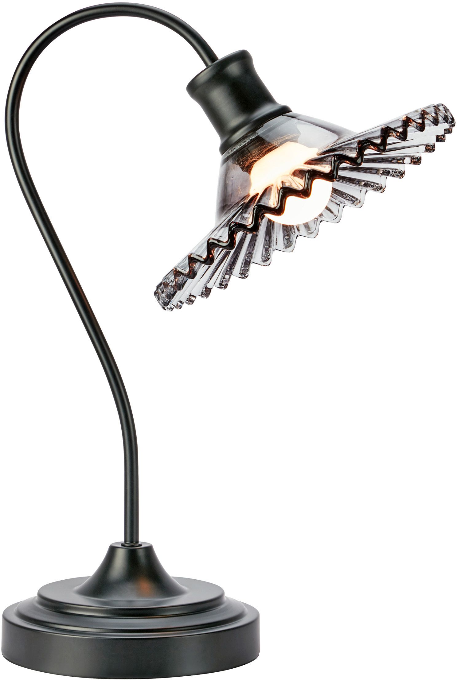 Markslöjd Novia lampa stołowa 1x40 W czarna-przydymiona 109151