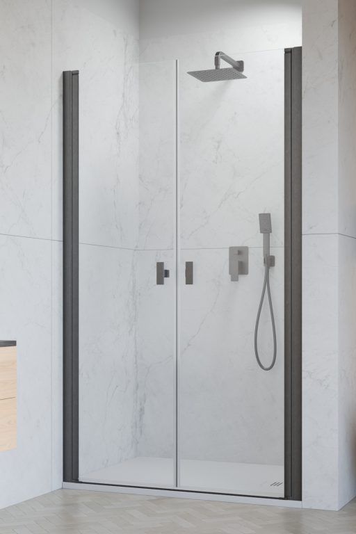 Radaway Nes Brushed GunMetal DWD I drzwi prysznicowe 100 cm uchylne gunmetal szczotkowany/szkło przezroczyste 10027100-92-01