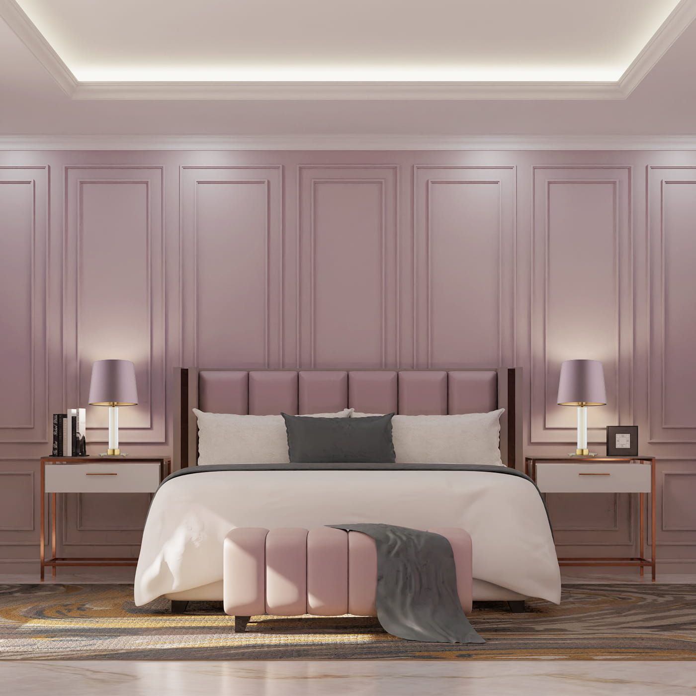 Argon Hampton lampa stołowa 1x15 W różowa 8542