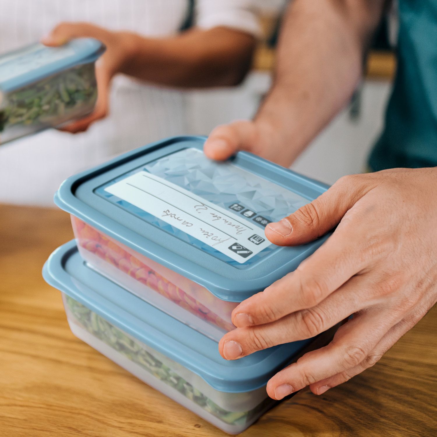 Keeeper Magic Ice zestaw pojemników do przechowywania 15,5x10,5x6 cm przezroczysty-niebieski 3068968028600 - Wysyłka w 24h