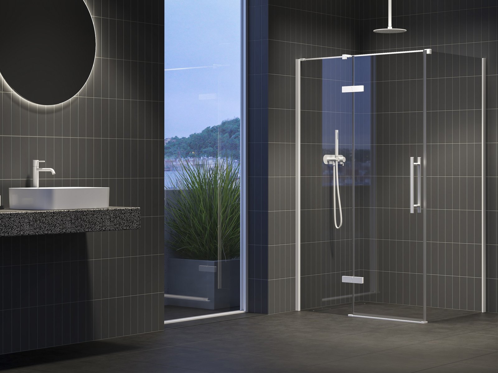 Ravak Cool! drzwi prysznicowe 120 cm uchylne biały mat/szkło przezroczyste X0VVGCE00Z1