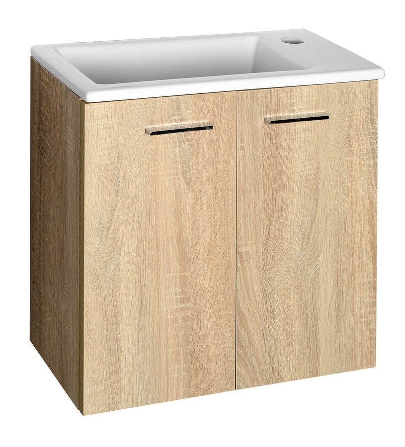 Aqualine Zoja szafka 50 cm podumywalkowa wisząca dąb platin 51047DP