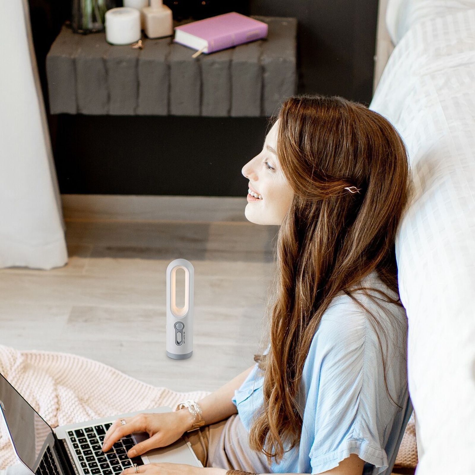 Rabalux Radko lampa stołowa 1x0,8 W biała 76108