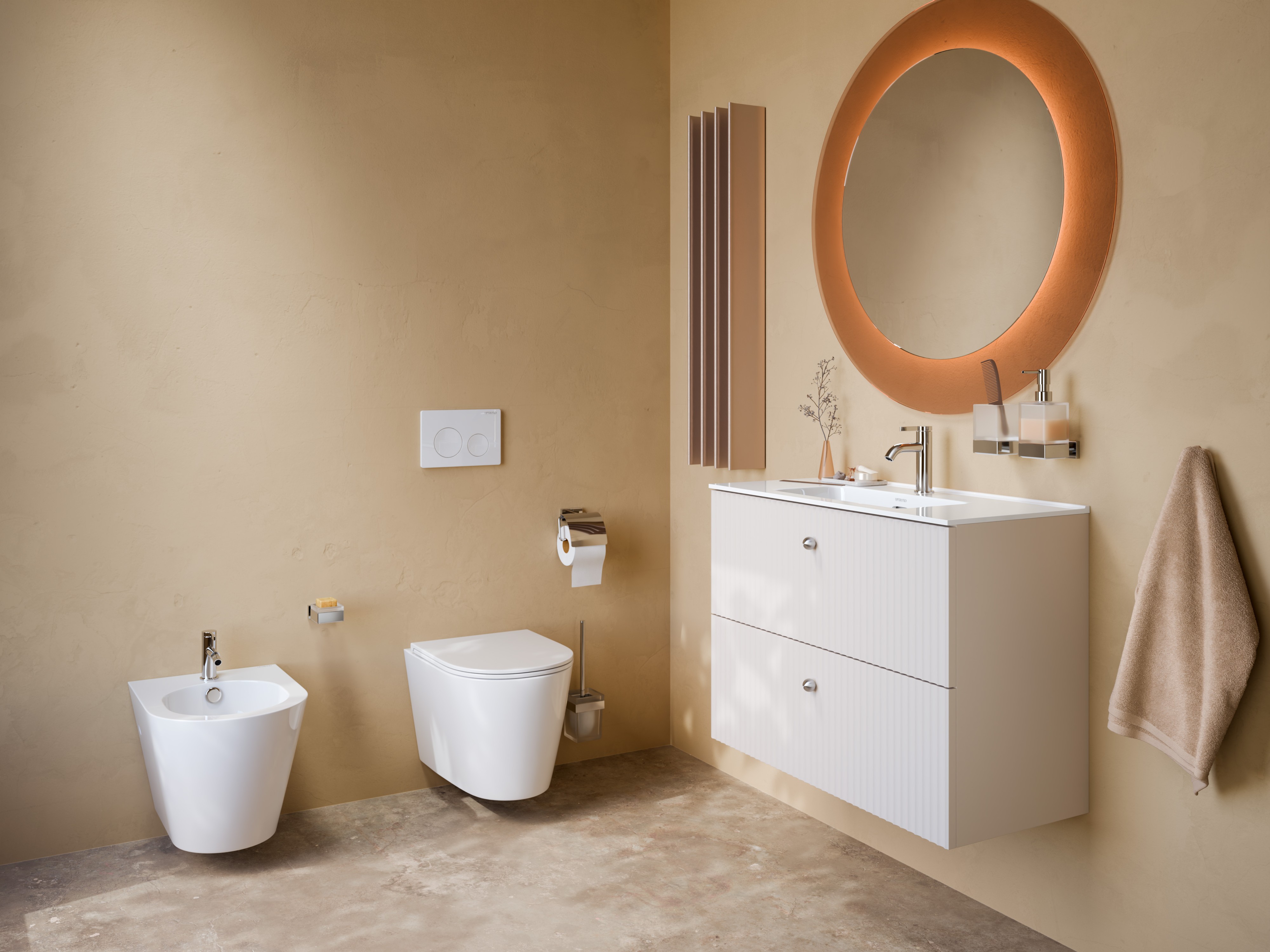 Uptrend Panarea szafka 79,6x38,2x60 cm podumywalkowa wisząca Cloud Grey Mat 005SU8001