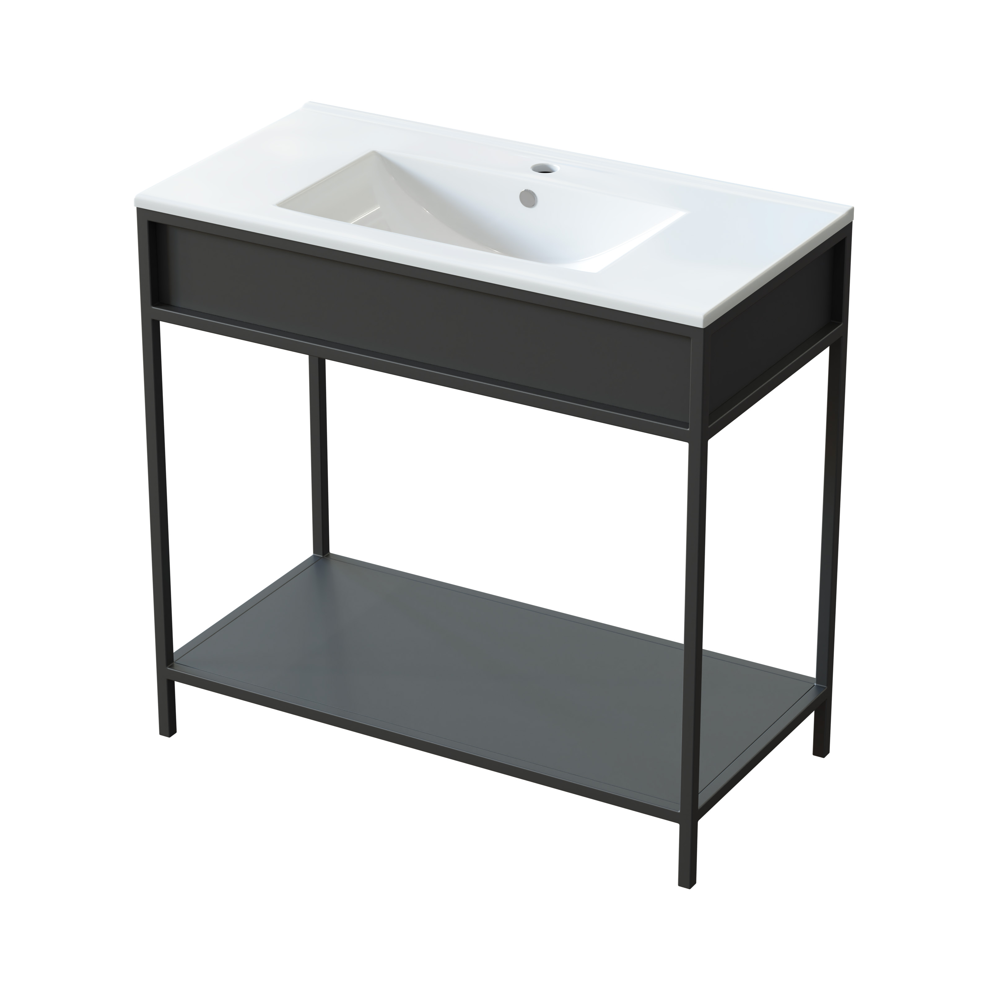 Uptrend Neva umywalka 100x46 cm meblowa prostokątna biały połysk UP4530-1000