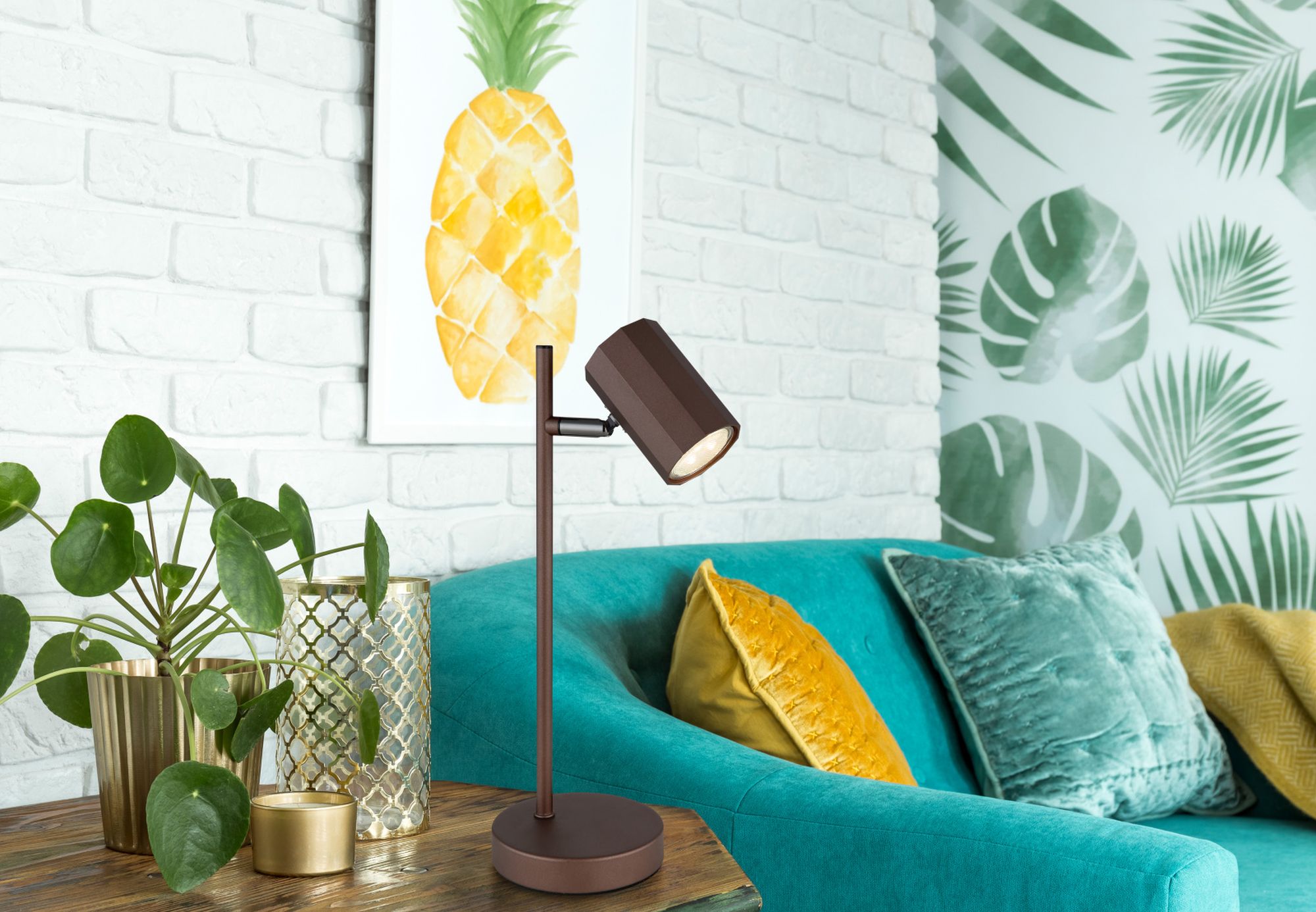 Globo Lighting James lampa biurkowa 1x5 W brązowa 57919T