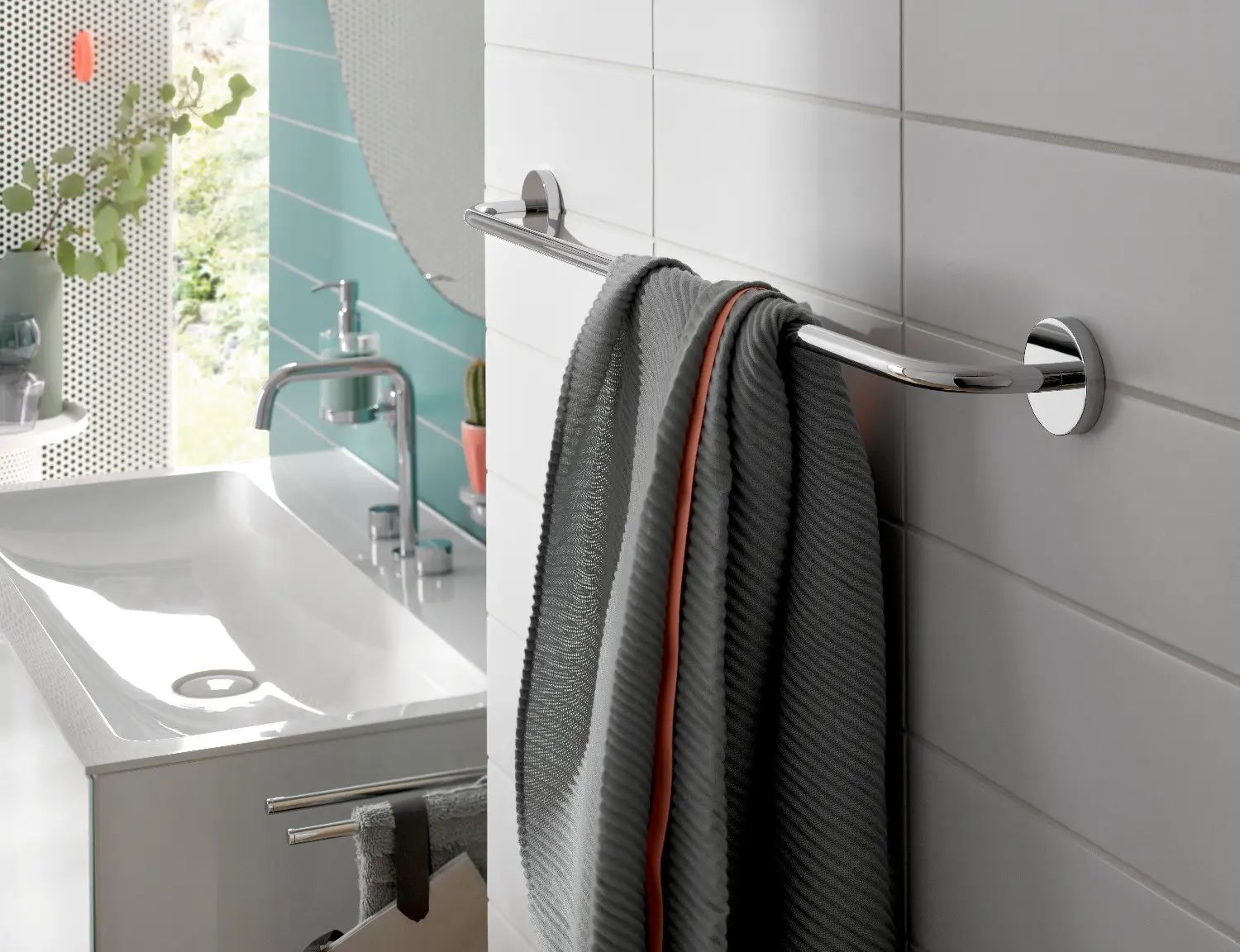 Emco Round drążek na ręcznik 80 cm chrom 436000180