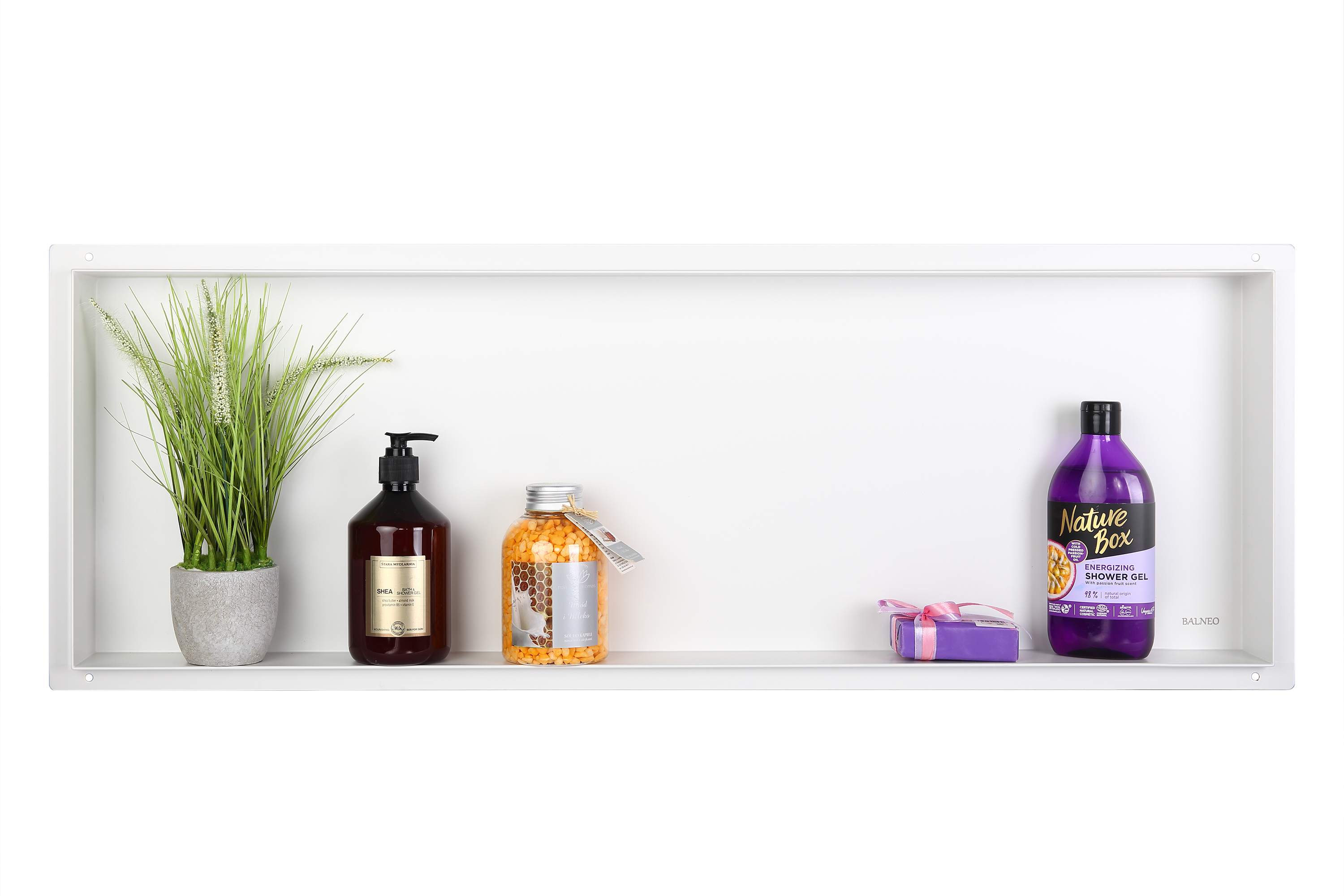 Balneo Wall-Box No Rim White półka wnękowa 30x90x7 cm biała OB-WH5-NR