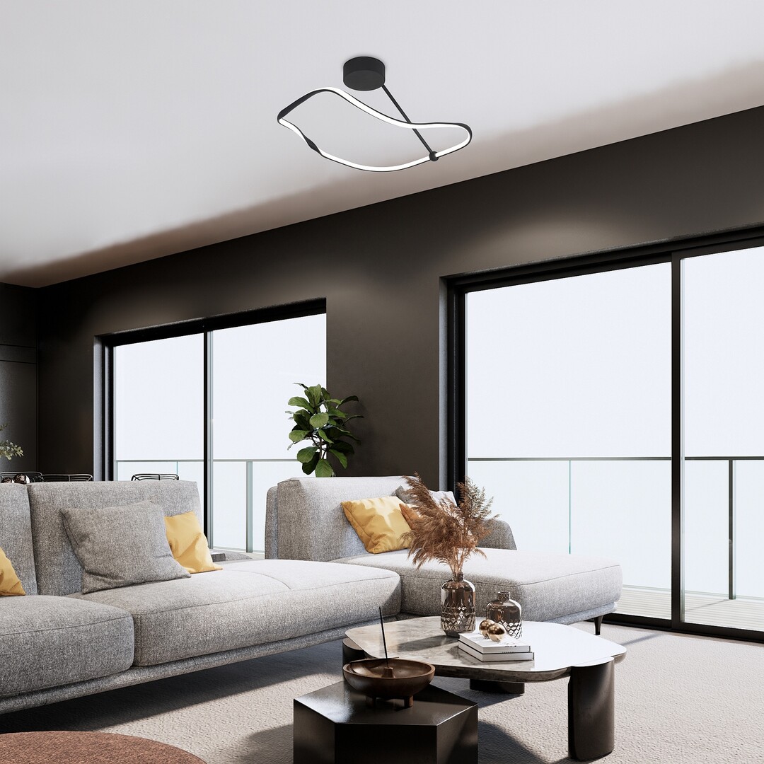 Rabalux Mirossi lampa podsufitowa 1x38 W biała-czarna 71094