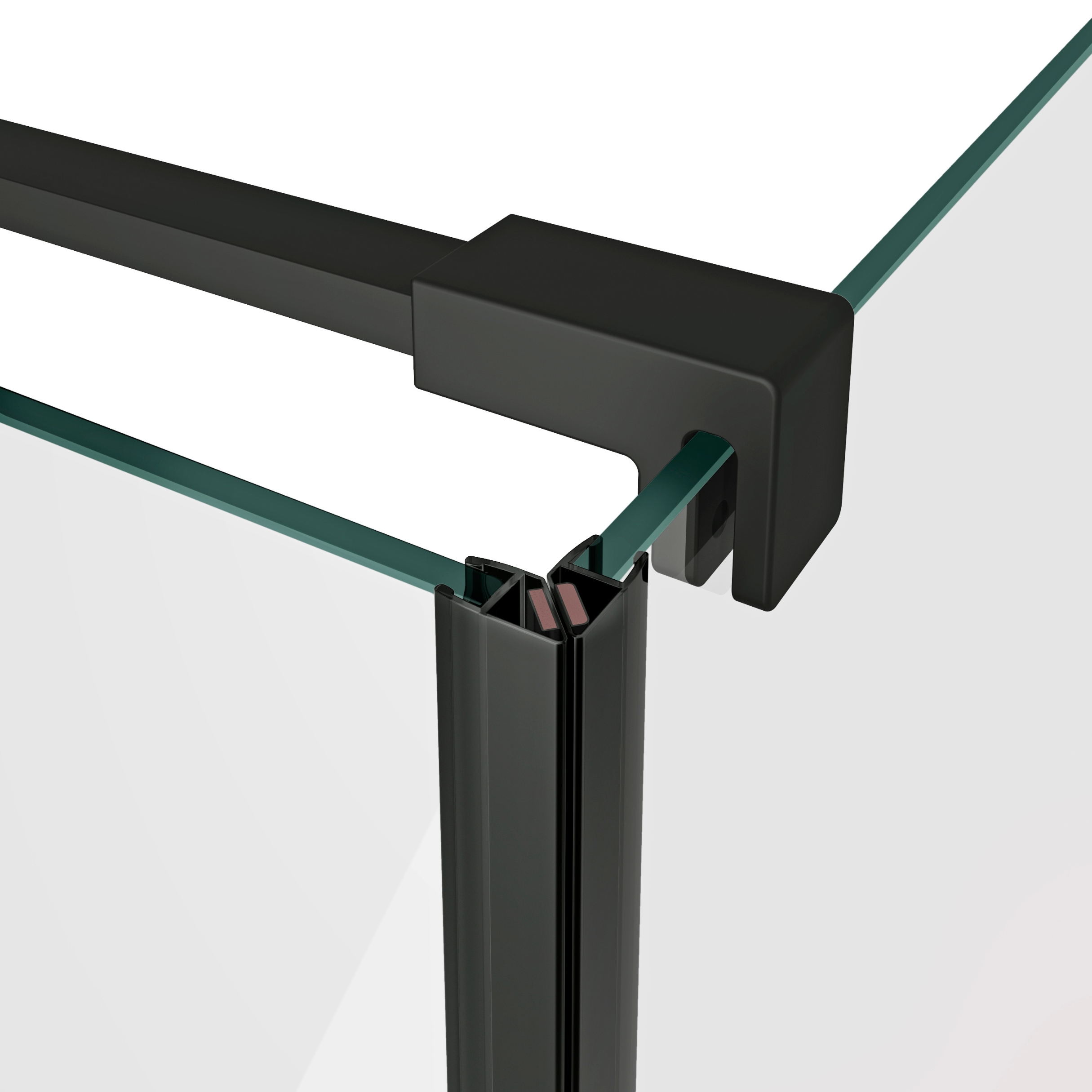 Ravak Cool! ścianka prysznicowa 90 cm czarny mat/szkło przezroczyste X9VV70300Z1