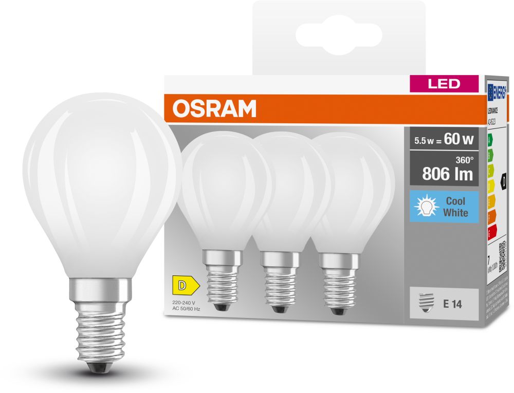 Osram LED Lamps żarówki LED Multipack 3x5,5 W 4000 K E14 - Wysyłka w 24h