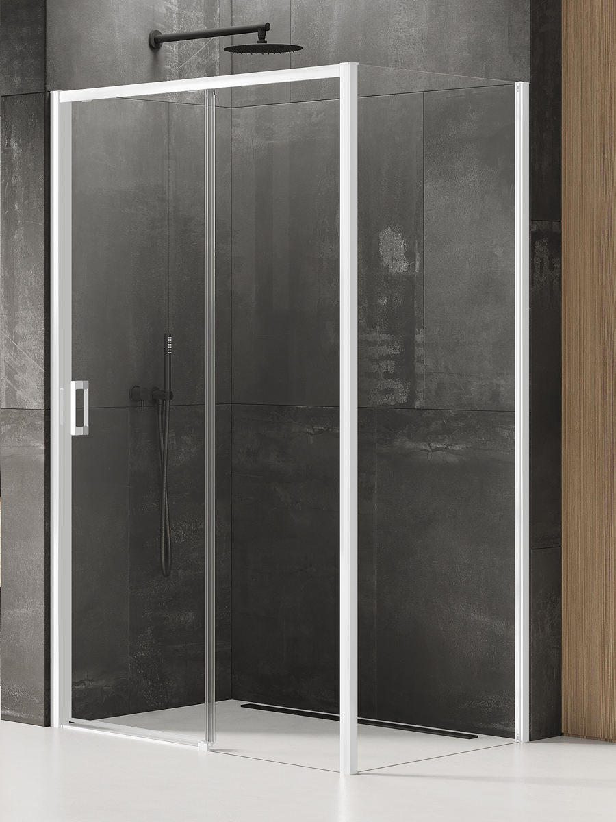 New Trendy Prime White kabina prysznicowa 110x70 cm prostokątna biały mat/ K-1388