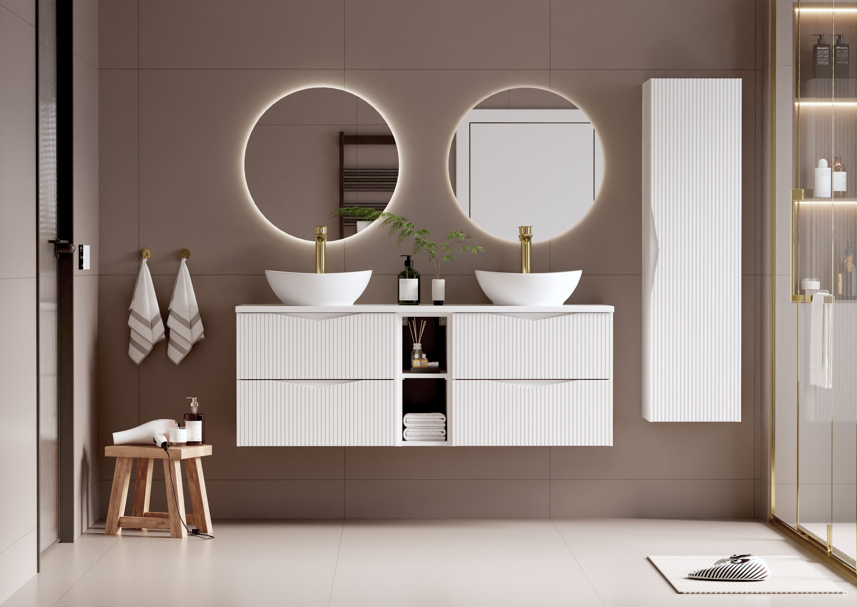 Megstyl blat 140x46 cm biały 2052