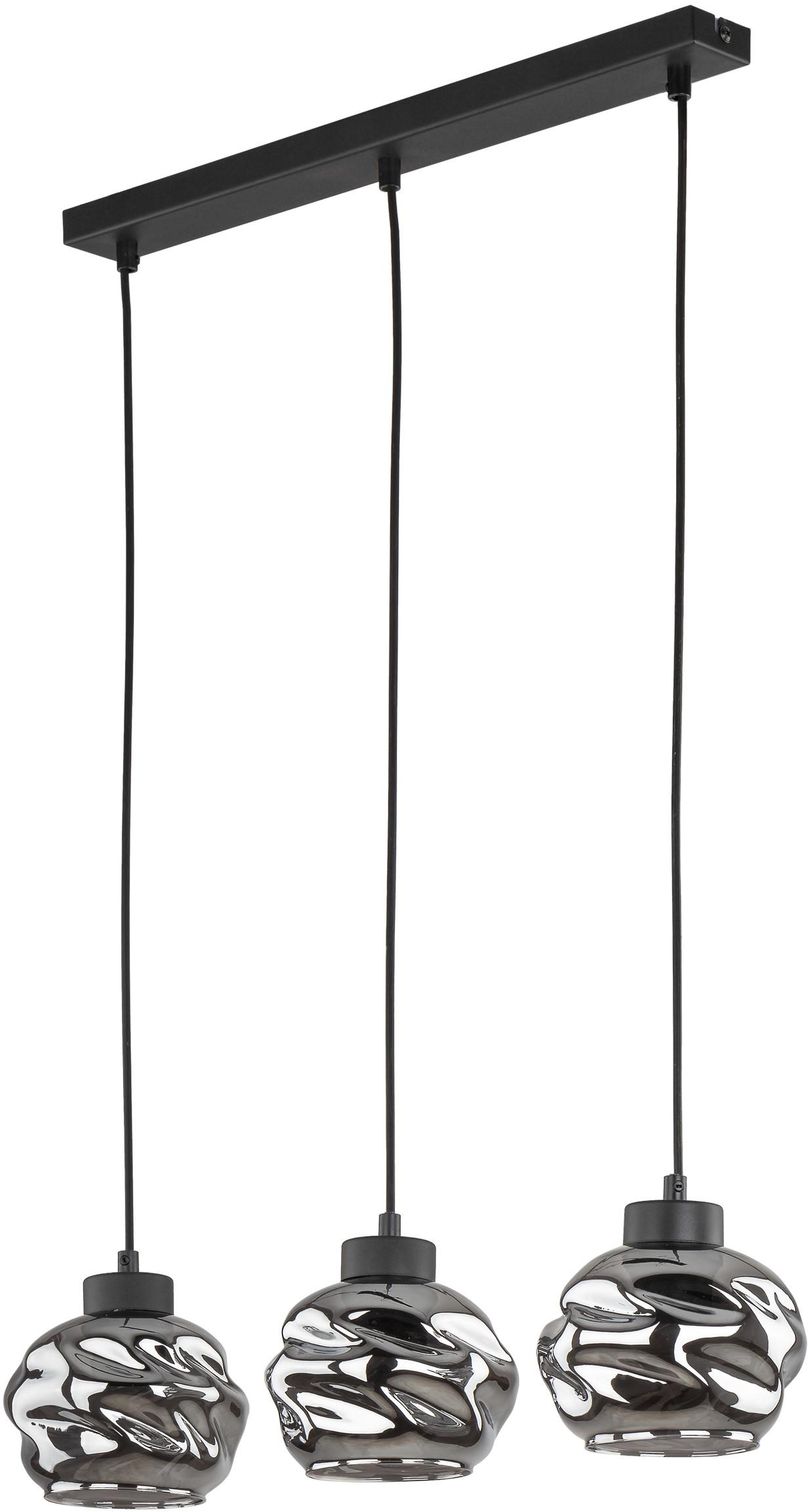 TK Lighting Zulia lampa wisząca 3x15W czarny/grafit 5725