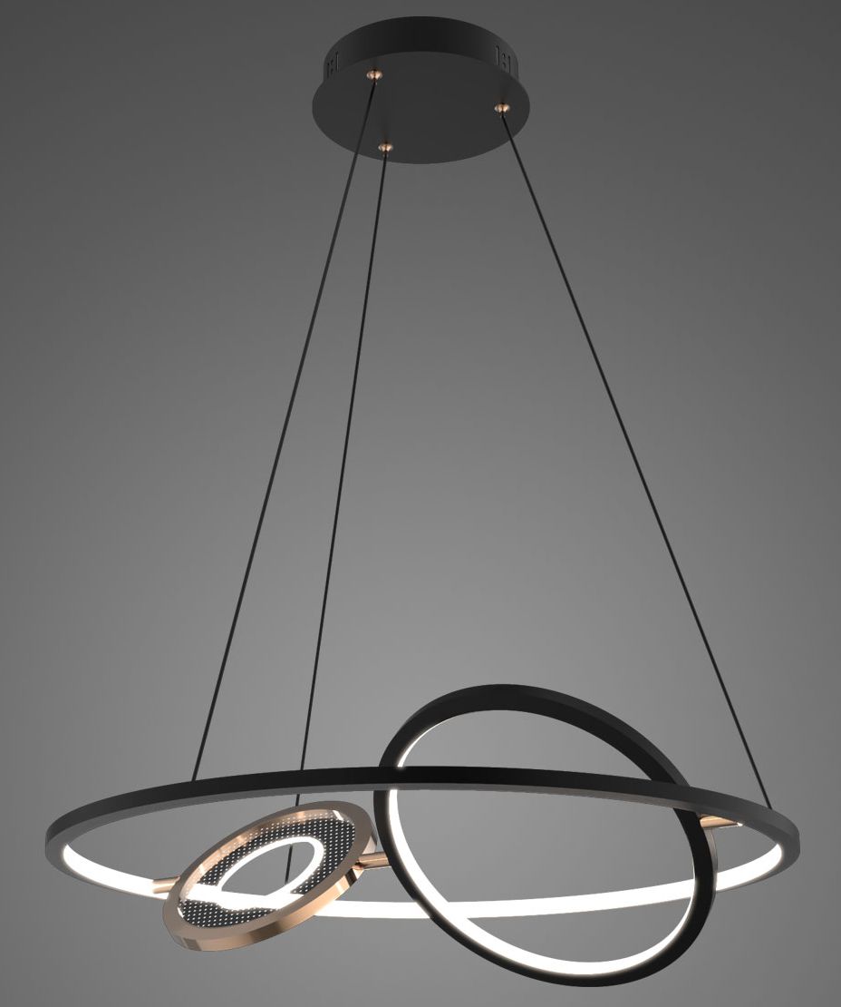 Altavola Design Seppia lampa wisząca 45W czarny/złoty LA115/P_62_1+2_3k_black_gold