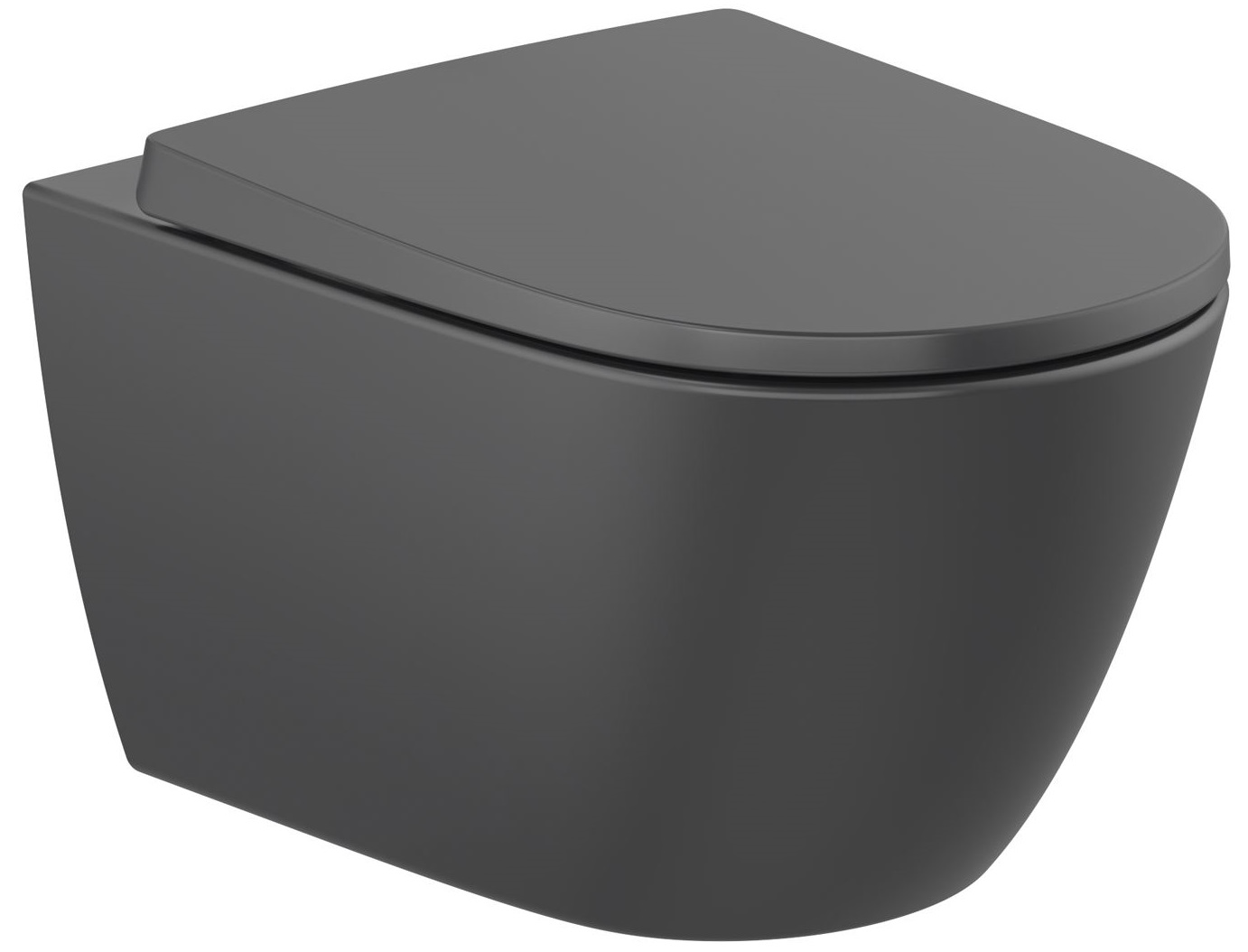 Roca Ona miska WC wisząca bez kołnierza ze spłukiwaniem wirowym czarny mat A34668C080
