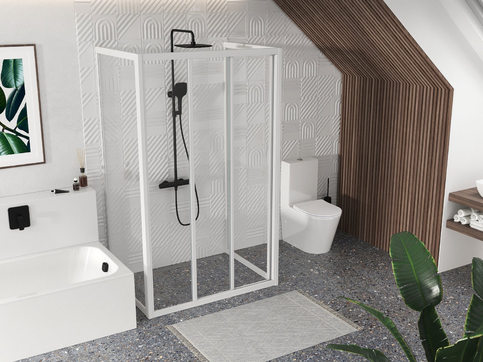 Ravak Supernova ścianka prysznicowa 80 cm biały połysk/szkło przezroczyste 940401R2Z1