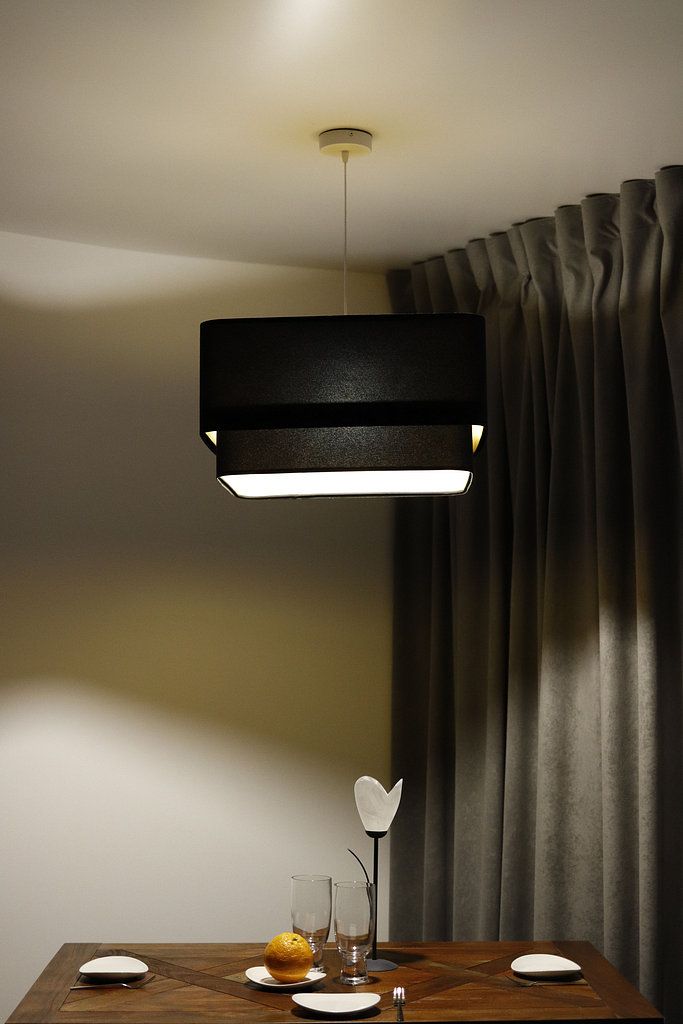 BPS Koncept Kwadro Duo Sue lampa wisząca 1x60 W czarna-złota KWD-019