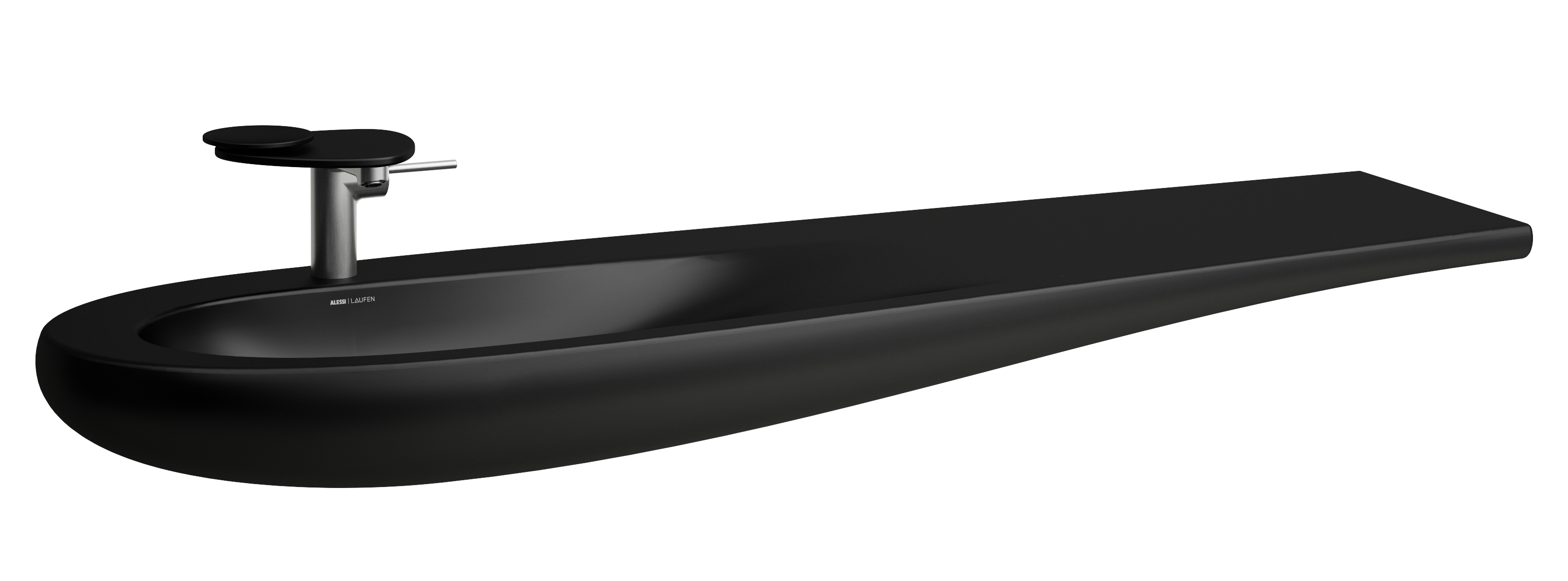 Laufen Il Bagno Alessi umywalka 160x50 cm ścienna-meblowa czarna H8149717161041