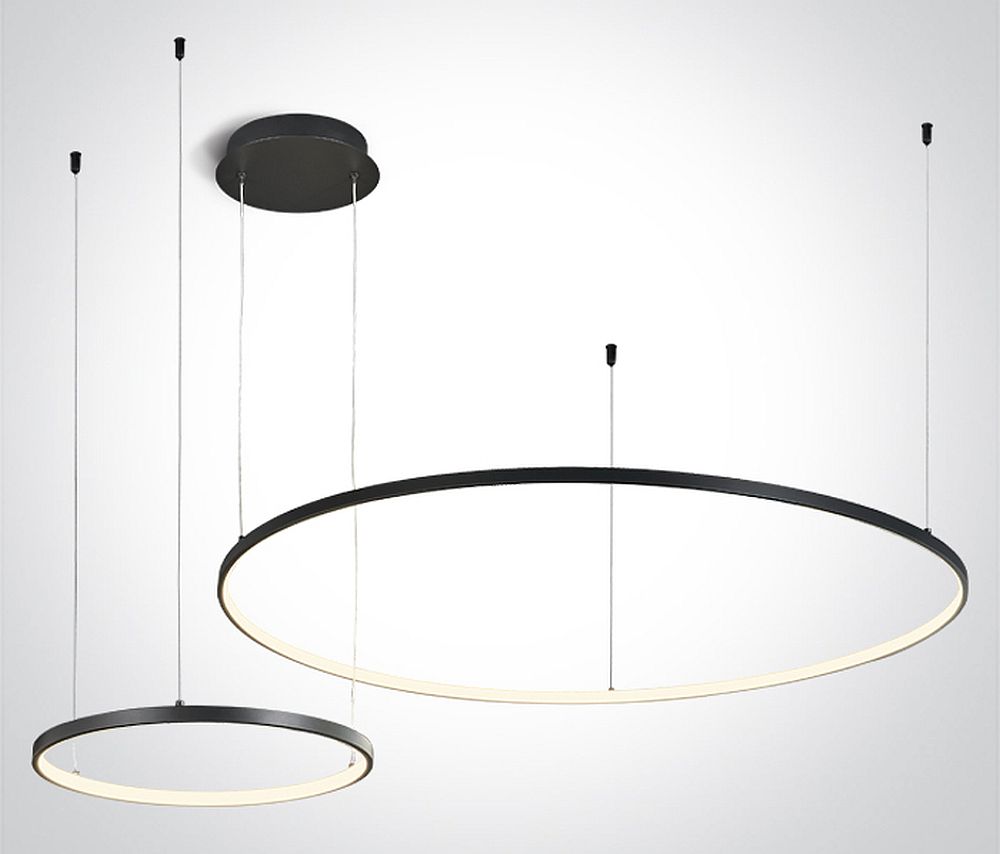 One Light Verdun 2 lampa podsufitowa 1x65 W czarna 63150A/B/W