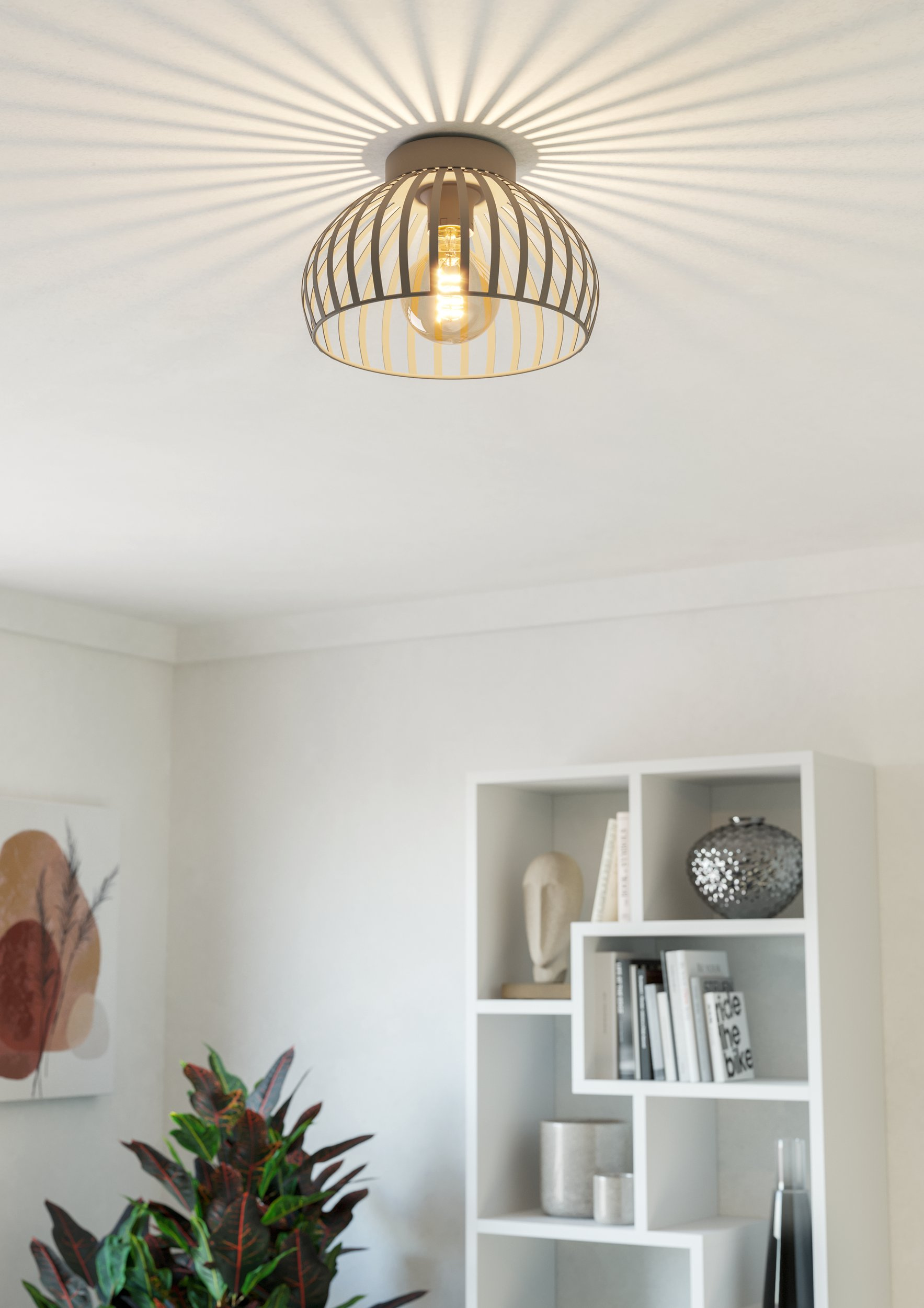 Eglo Mogano lampa podsufitowa 1x40 W piaskowa 901746