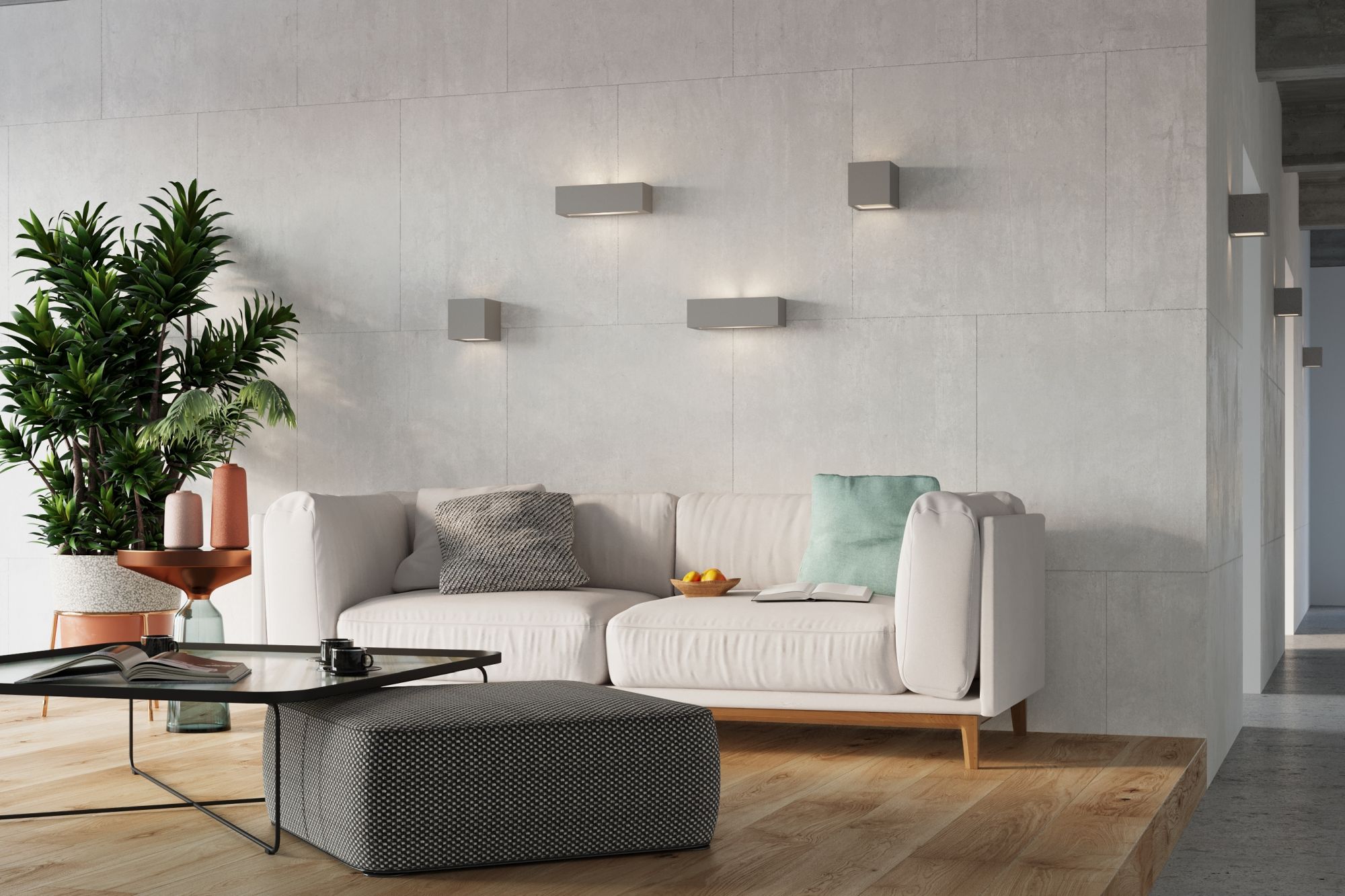 Sollux Lighting Vega kinkiet 1x60W szary SL.0877