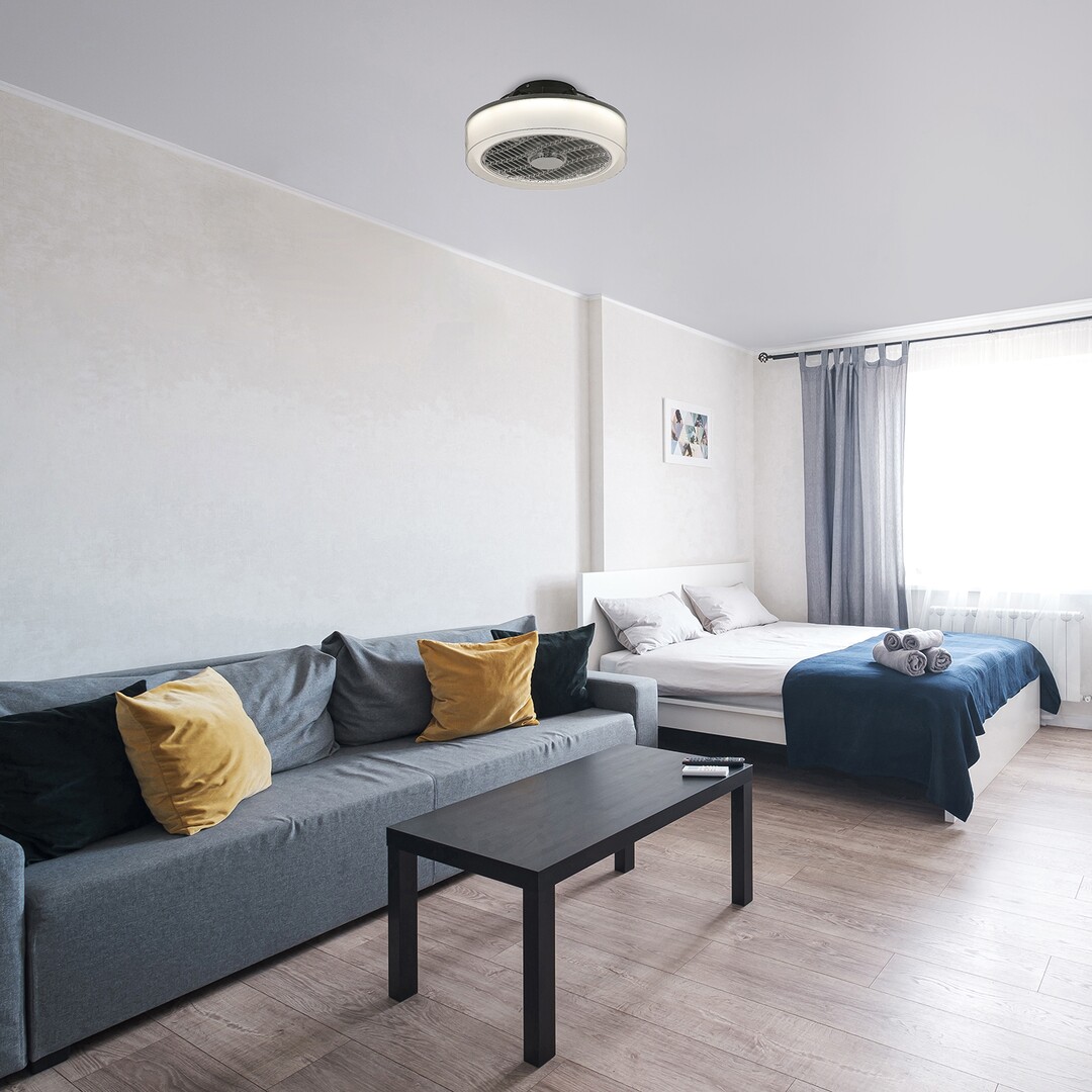 Rabalux Dalfon plafon 1x30W LED z wentylatorem szary/przezroczysty 6857 - Wysyłka w 24h