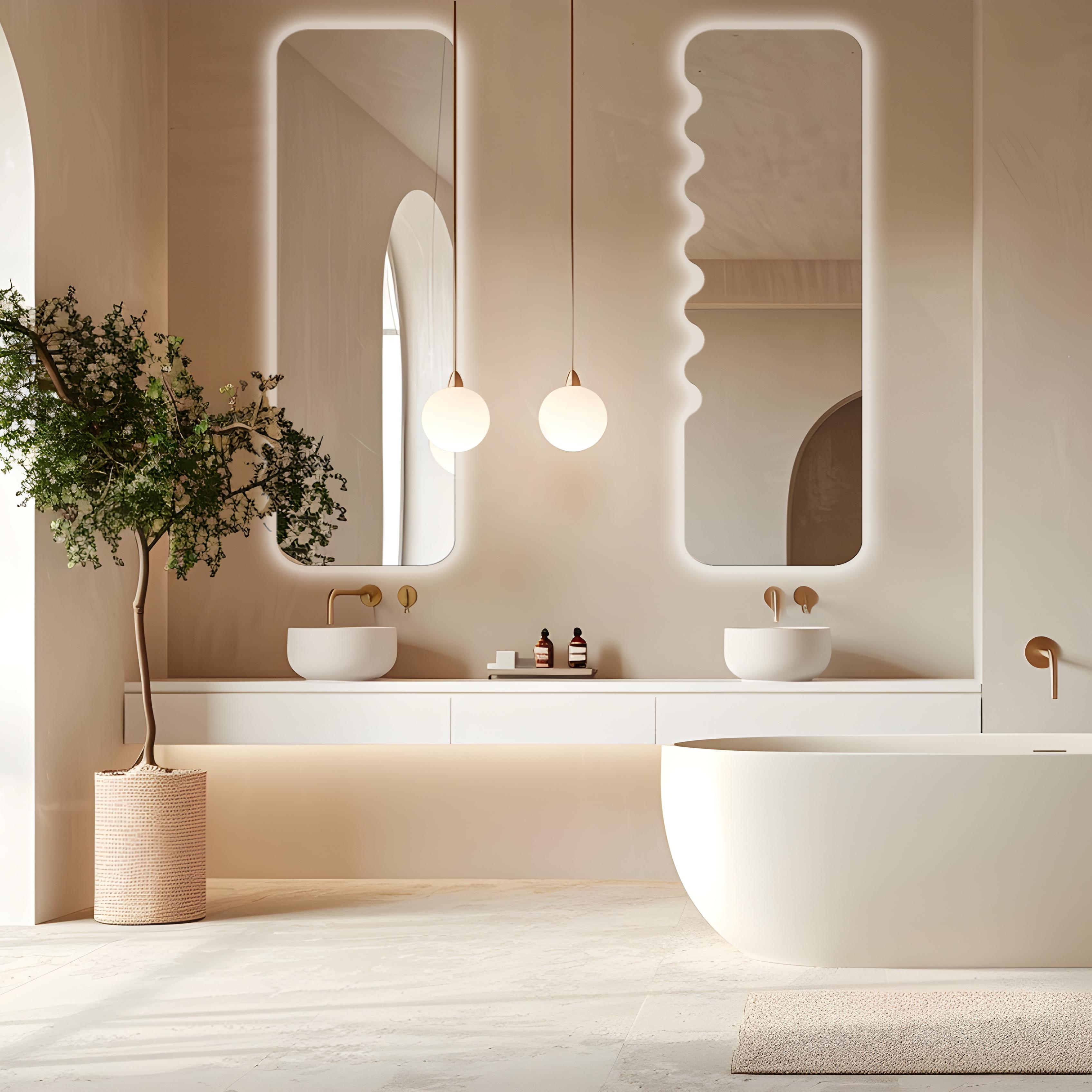 Guarda Harmony no.2 lustro 50x150 cm z oświetleniem opti white FLA-HAR2-50X150-LI12V-O