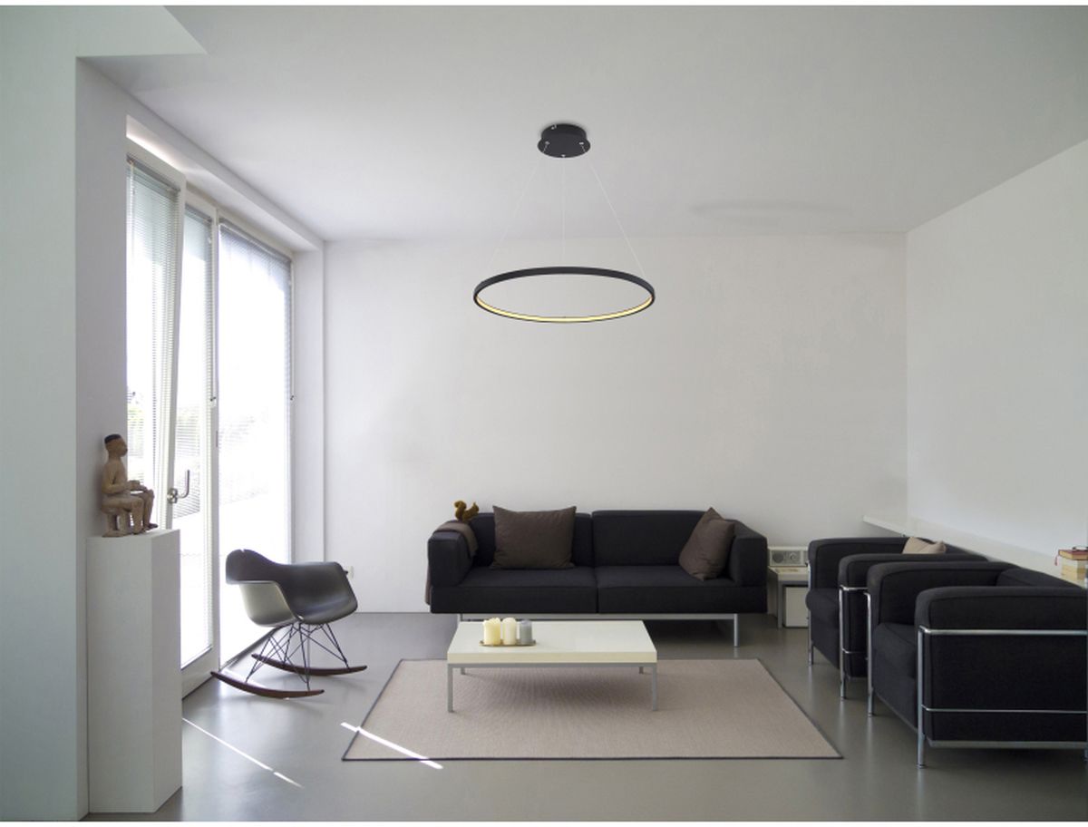 Globo Lighting Ralph lampa wisząca 1x29W LED czarny mat/opal 67192-29B