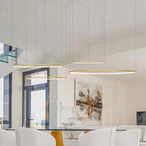 Altavola Design Ledowe Okręgi No.4 lampa wisząca ściemnialna 106W złota LA084/CO4_100_in_4k_gold_dimm