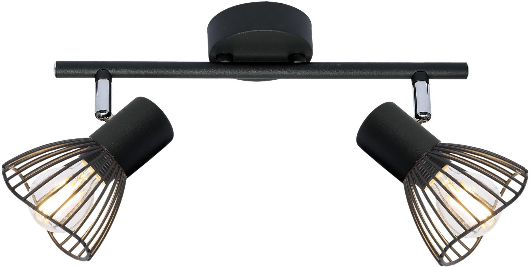 Candellux Fly lampa podsufitowa 2x40W czarna 92-61898