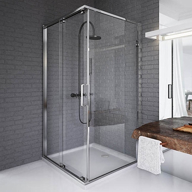 Koło Ultra ścianka boczna 80 cm do drzwi srebrny połysk/szkło przezroczyste OSDX802BF003 - Wysyłka w 24h