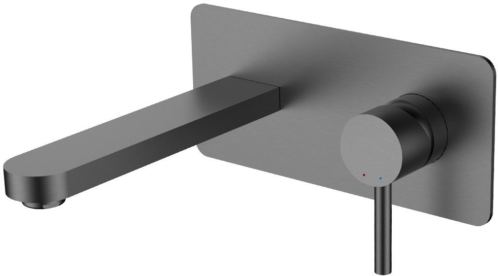 Besco Decco bateria umywalkowa podtynkowa kompletna grafit BU-DS-GR
