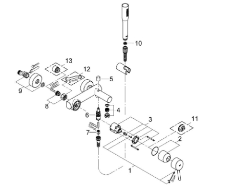 Grohe Concetto przełącznik natrysku chrom 64309000