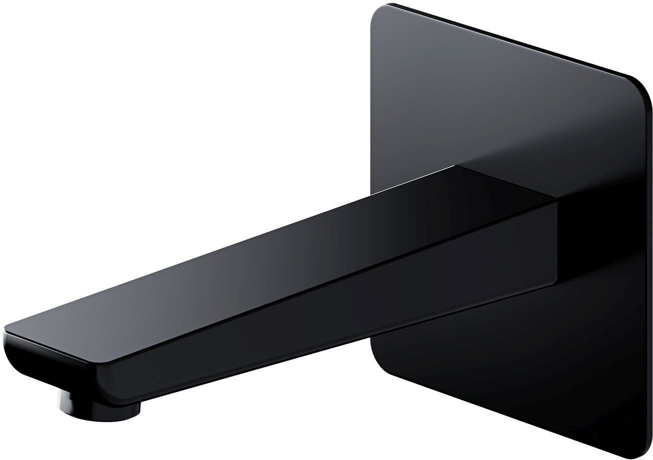 Omnires Parma wylewka do baterii ścienna czarny mat WDPARMABL