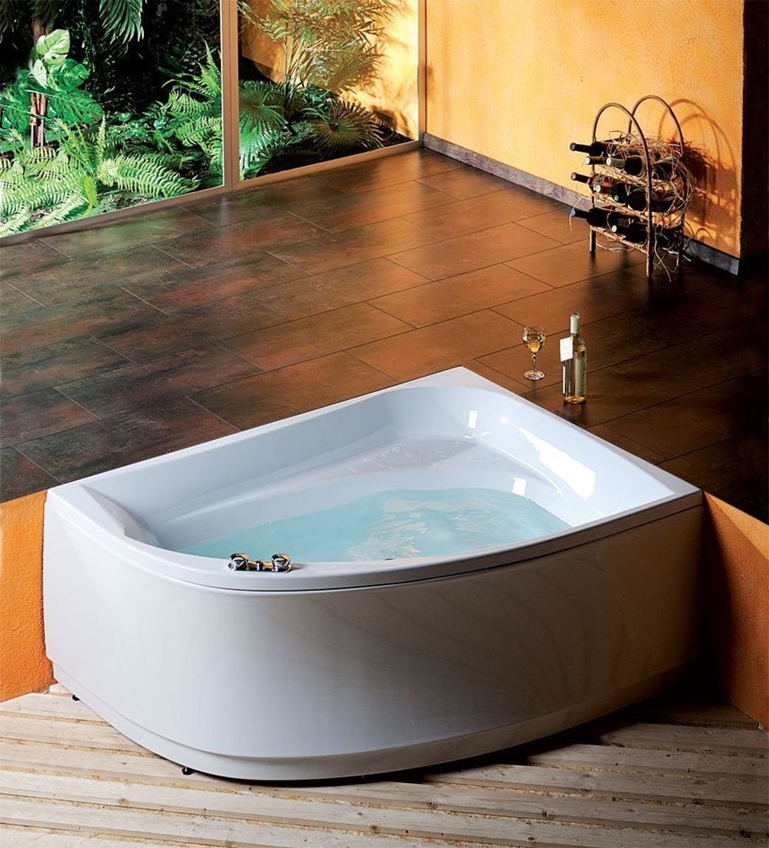 Polysan Tanya wanna narożna 160x120 cm prawa biała 66119