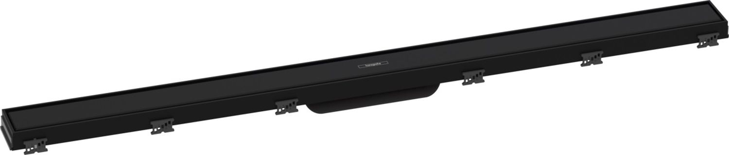 Zestaw Hansgrohe RainDrain Match odpływ liniowy 100 cm czarny mat (56041670, 56020180)