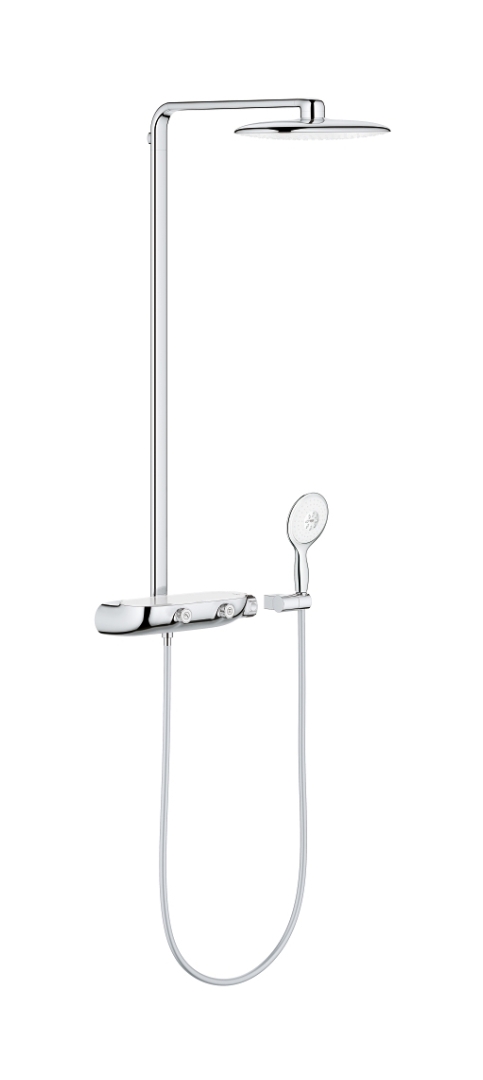 Grohe Rainshower System SmartControl Mono 360 zestaw prysznicowy ścienny termostatyczny z deszczownicą chrom/biały 26361LS0